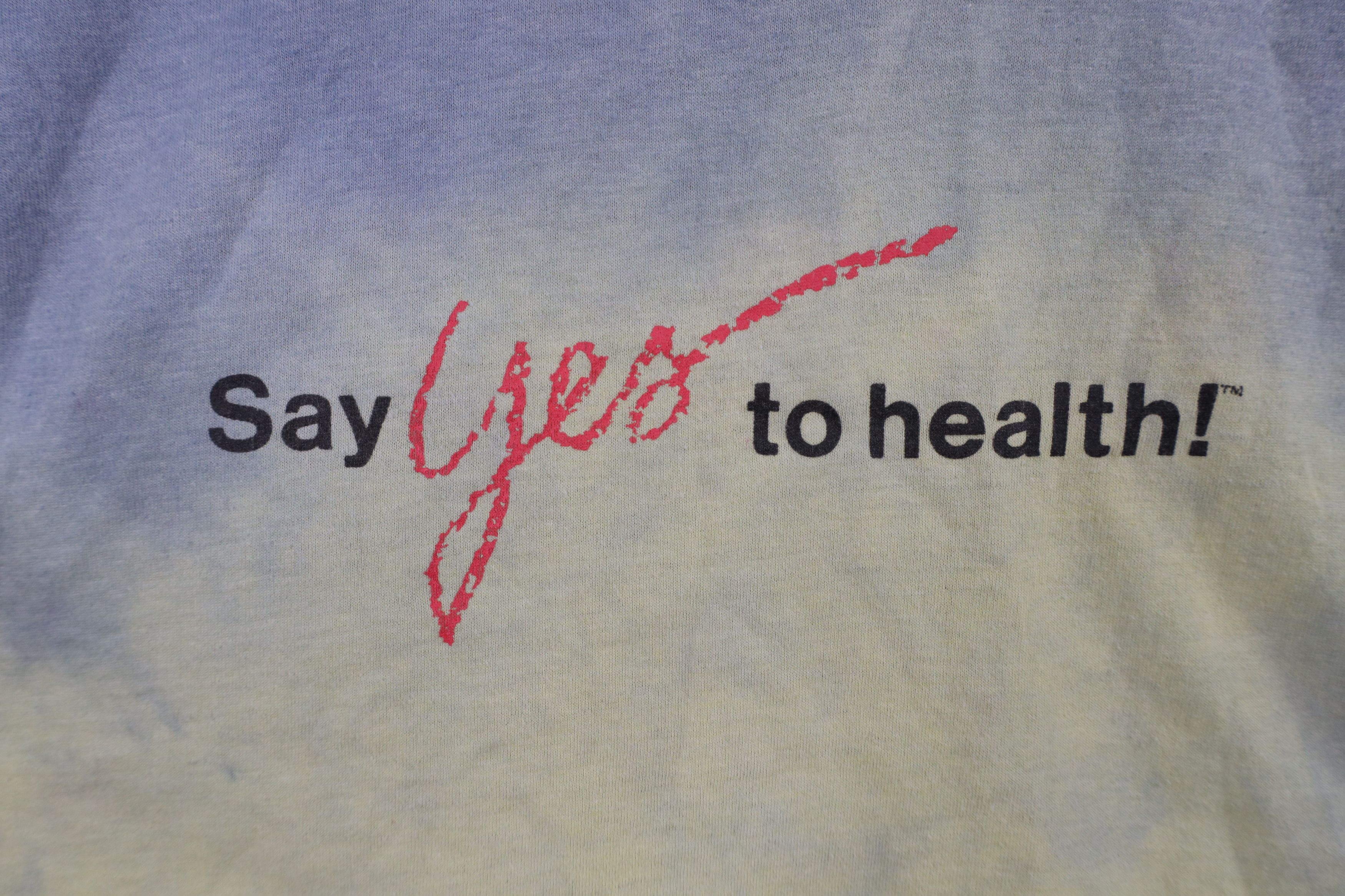 Vintage Vintage 80s Say Yes To Health Acid Wash T-Shirt USA Size M / US 6-8 / IT 42-44 - 4 Thumbnail