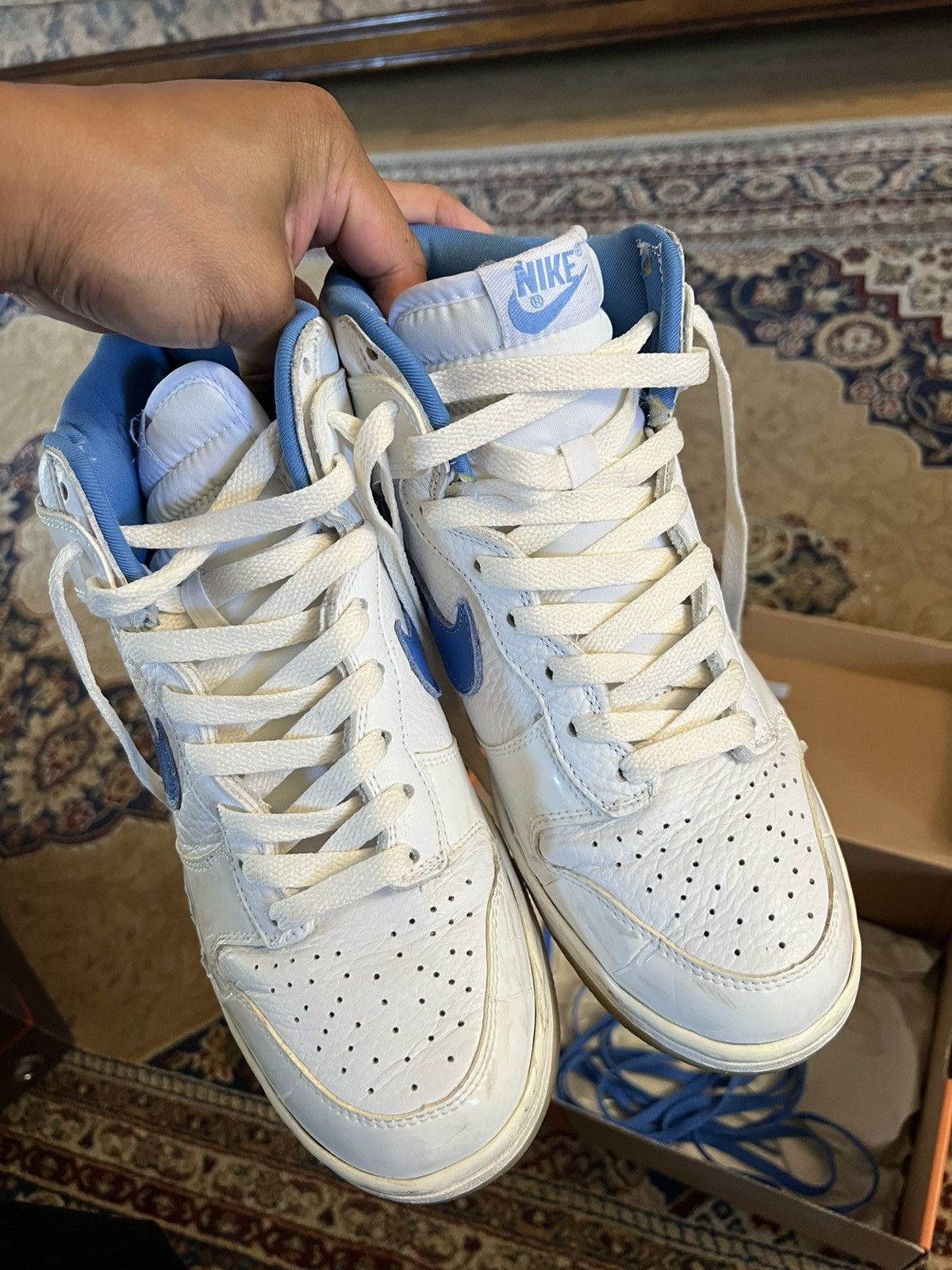 Nike 2002 Vintage Nike Dunk Hi University Blue Size US 8 / EU 41 - 2 Thumbnail