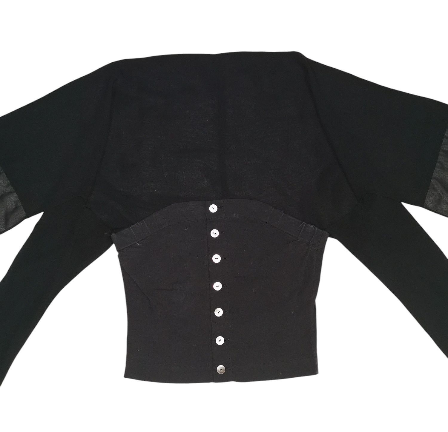 Tricot Comme des Garcons Rare Design Crop Tops