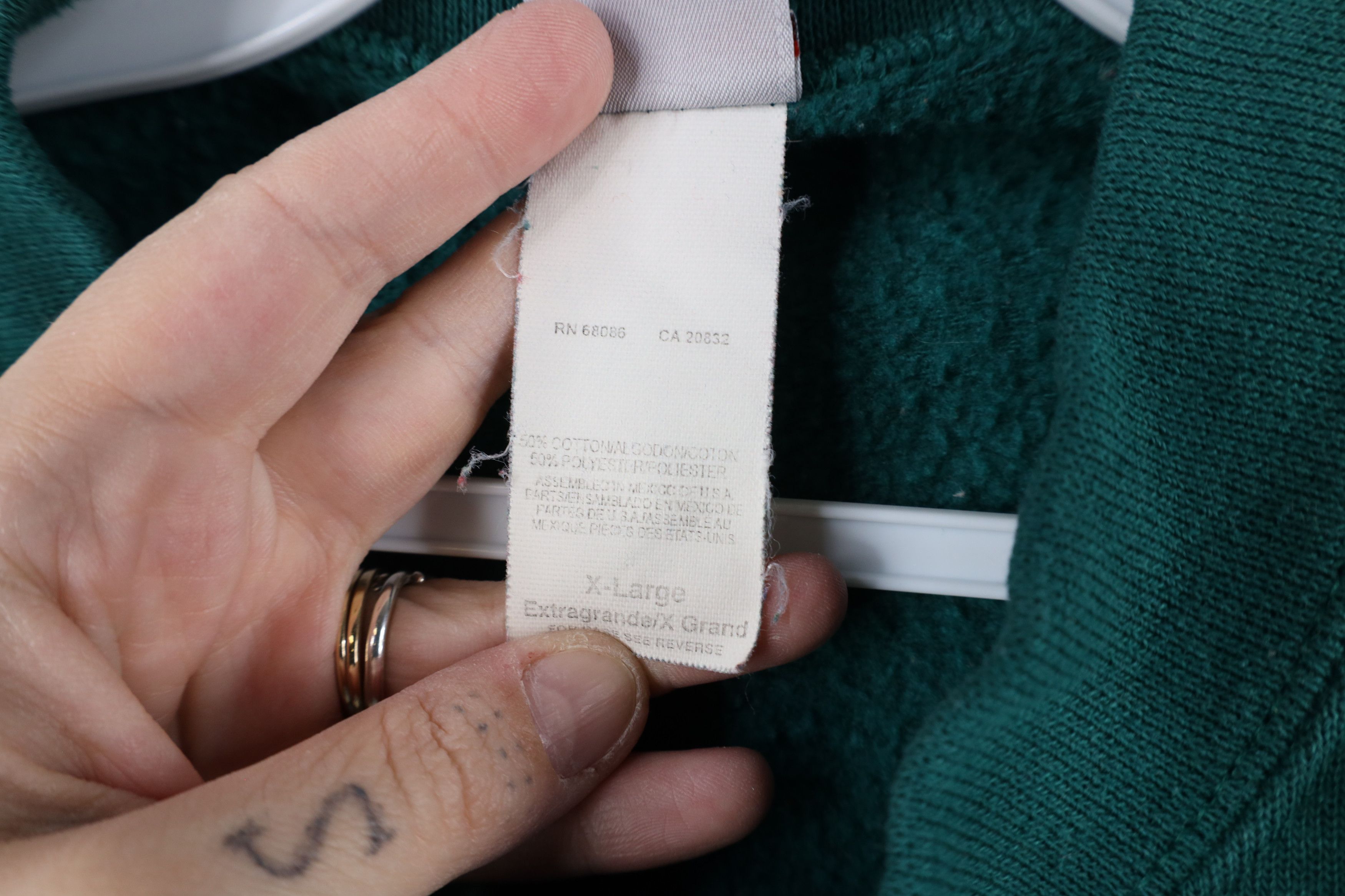 Vintage Vintage 90s Streetwear Blank Crewneck Sweatshirt Green Size US XL / EU 56 / 4 - 8 Thumbnail