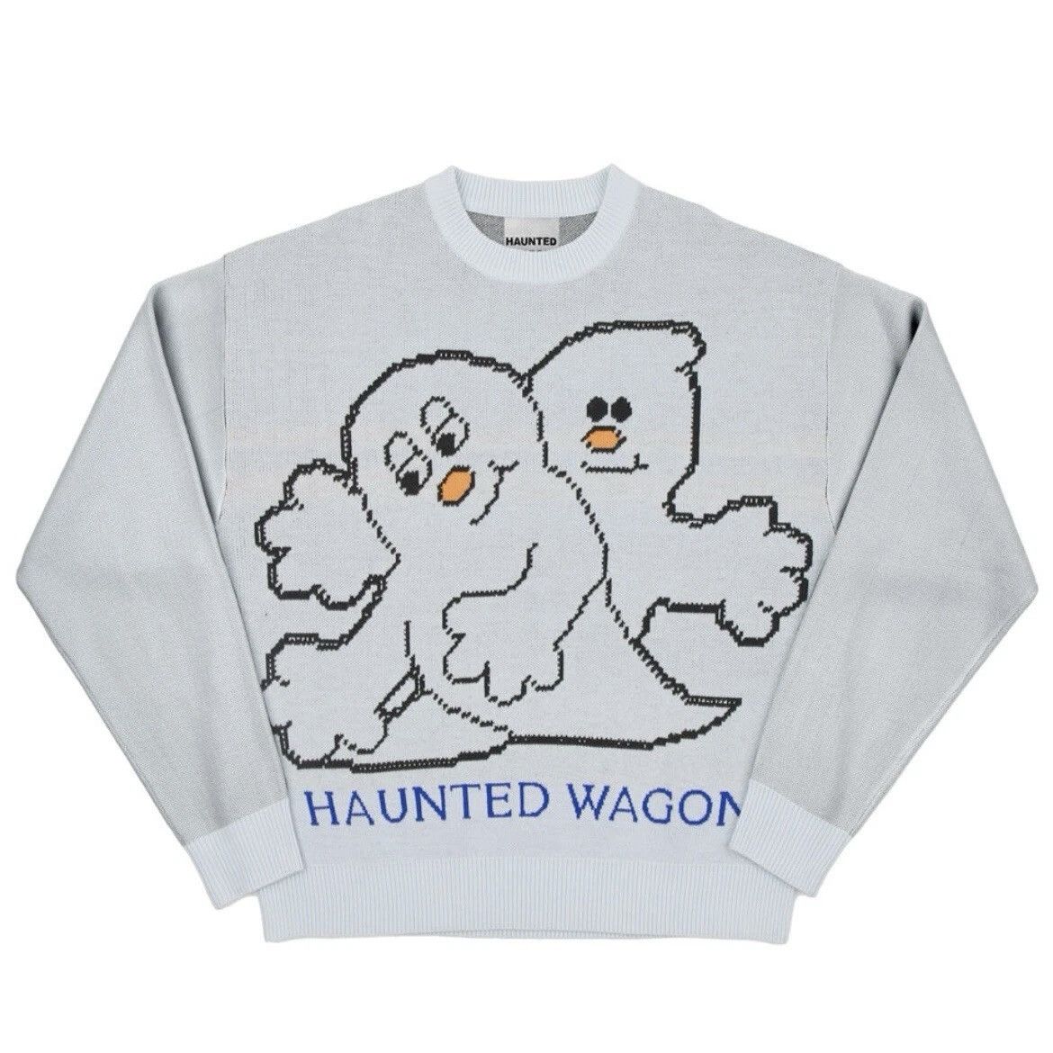 Online Ceramics L - Online Ceramics BOO Knit Sweater Crew Neck Haunted Wagon Size US L / EU 52-54 / 3 - 1 Thumbnail