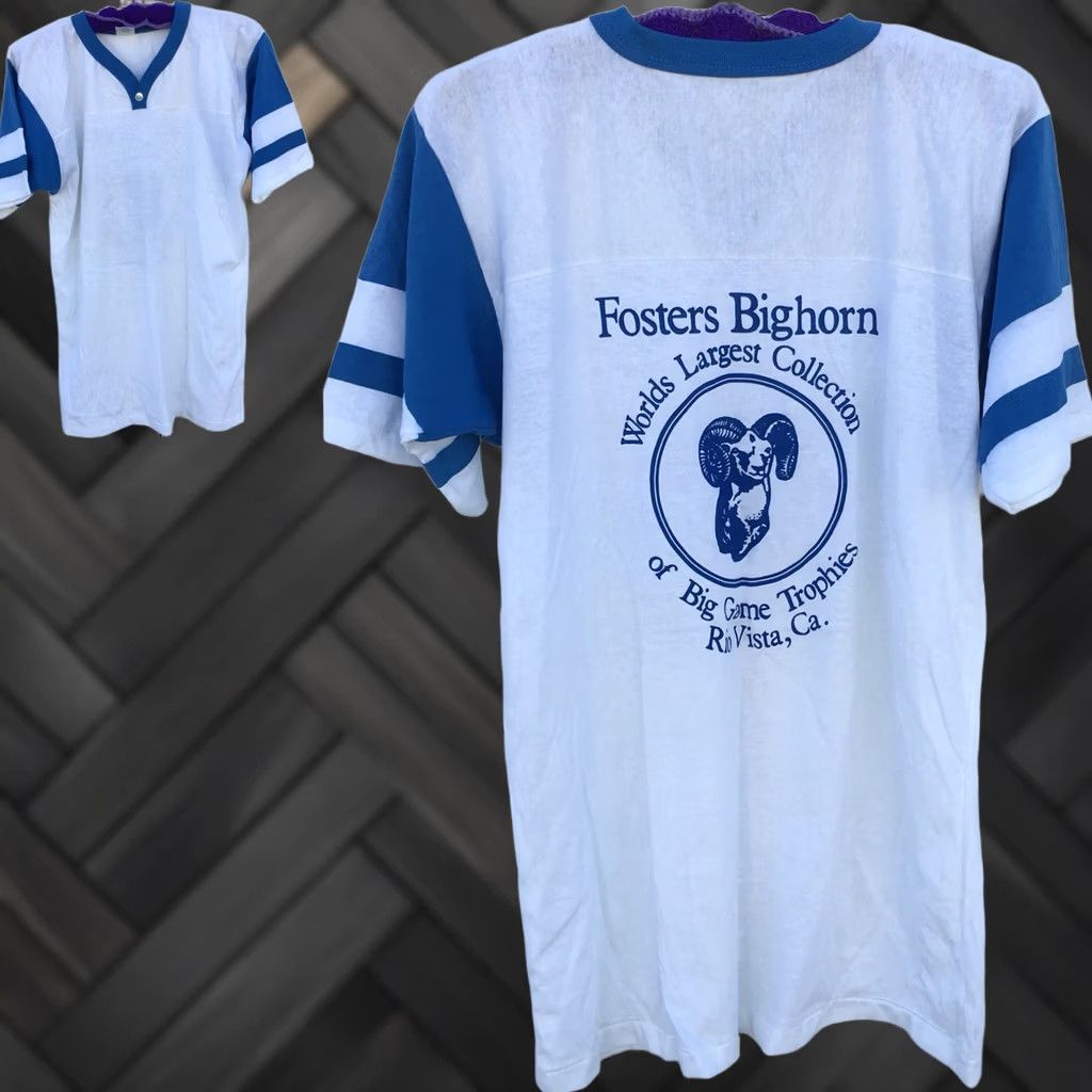 Vintage VINTAGE Bantam Fosters Bighorn Rio Vista Ca Shirt 1980s 1980s Bantam Made In USA Sz L White Men Graphic Tee Sportswear/Beach 80s Size US L / EU 52-54 / 3 - 1 Thumbnail