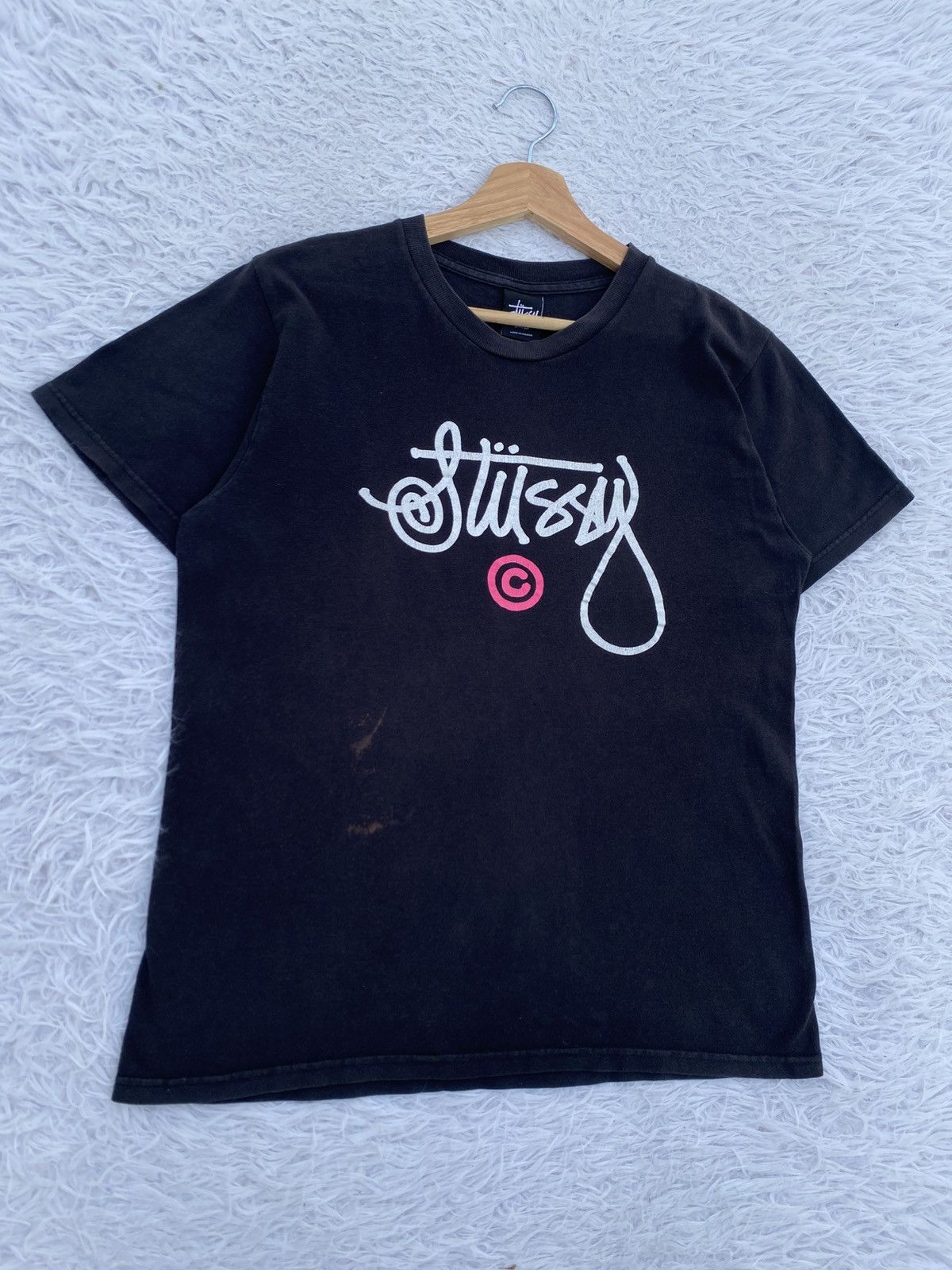 Stussy Rare Stussy Cursive Basic Logo Spellout Tshirt Size US S / EU 44-46 / 1 - 2 Thumbnail