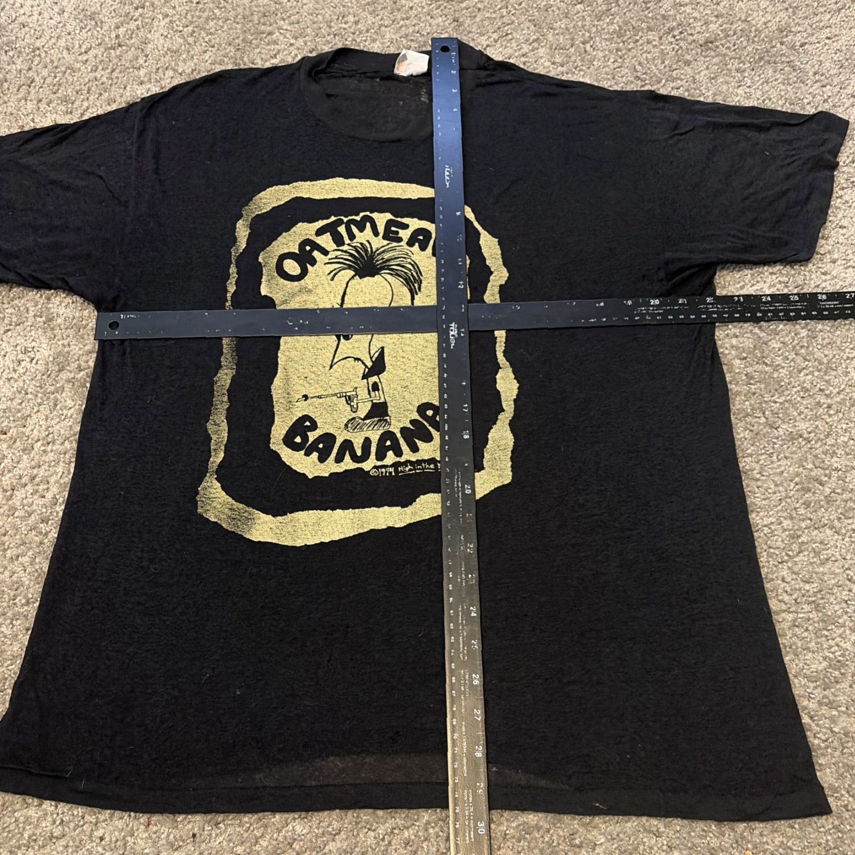 Vintage VINTAGE Obscure Art “Oatmeal Banana” Skater Stoner Paper Thin T-Shirt XL Men Black High In The Mid 70’s Shirt Art 1994 90s Size US XL / EU 56 / 4 - 5 Thumbnail