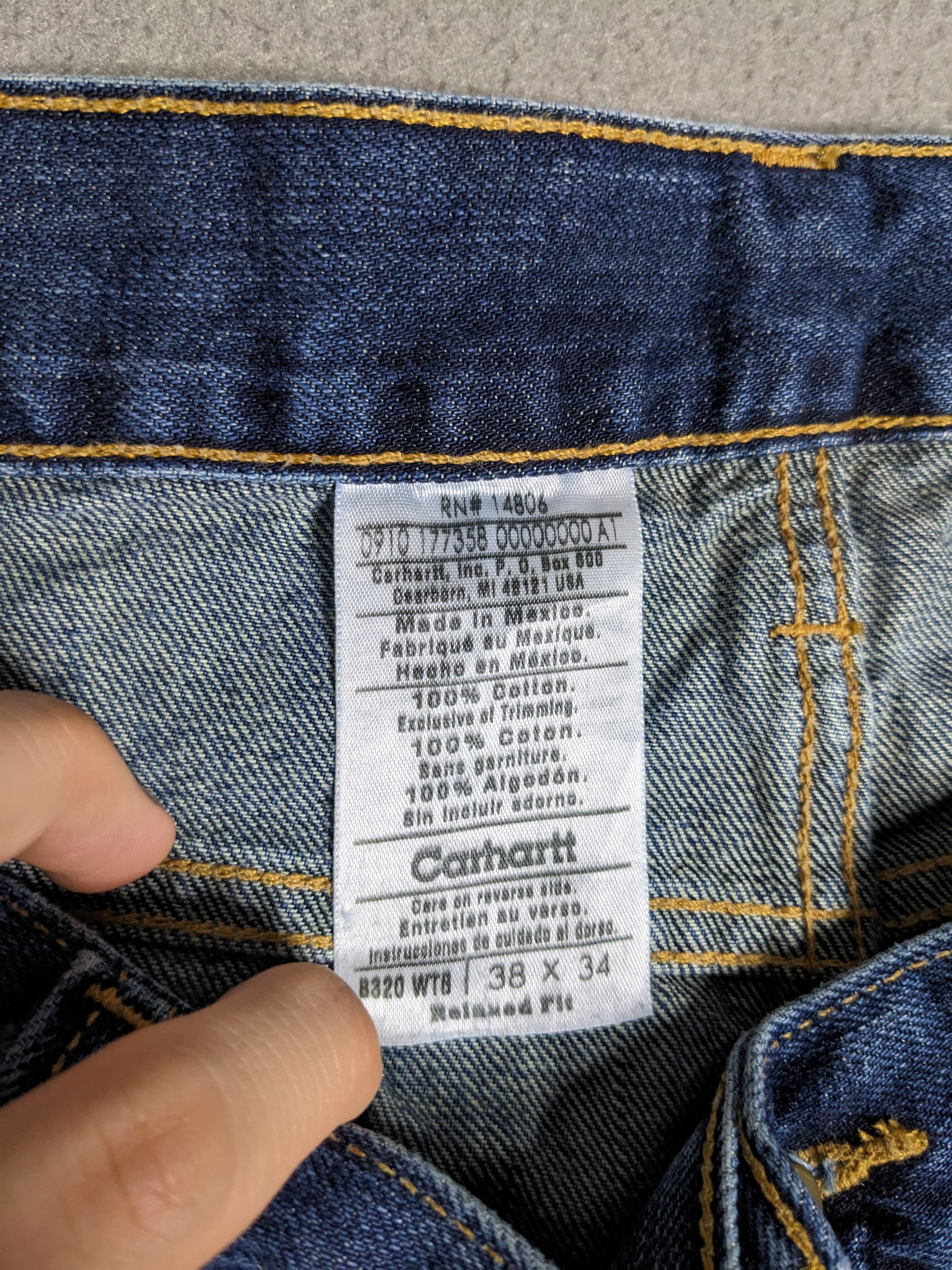 Carhartt Carhartt Relaxed Straight Jeans 38x35 Blue Denim B320 WTB Size US 38 / EU 54 - 10 Thumbnail
