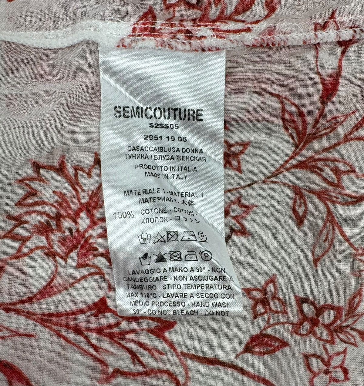 Other Semicouture Printed Floral Blouse Cotton size 44 Size M / US 6-8 / IT 42-44 - 12 Thumbnail