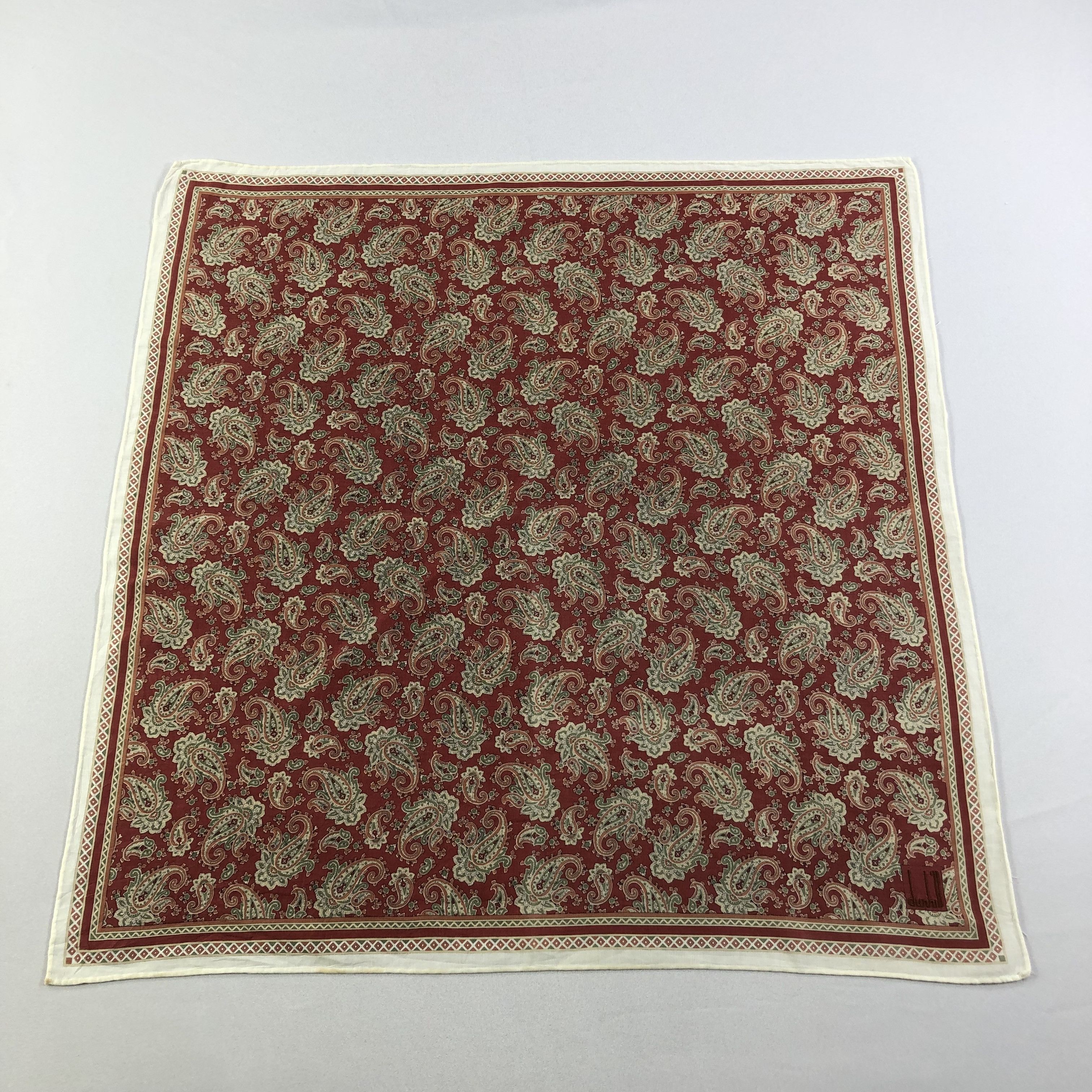 Alfred Dunhill Dunhill Paisley Handkerchief Neckerchief Bandana H2044 Size ONE SIZE - 1 Thumbnail