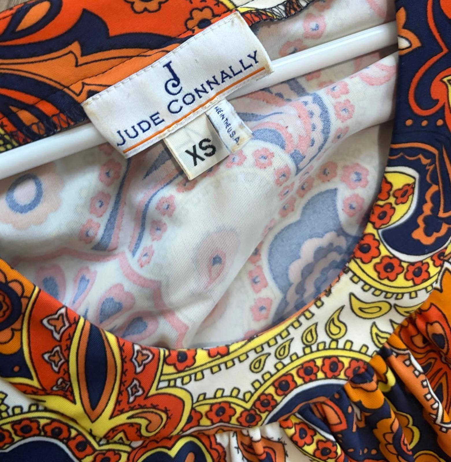 Other Jude Connally Vintage Paisley Dress w/ 3/4 Bell Sleeves s XS Size XS / US 0-2 / IT 36-38 - 4 Thumbnail