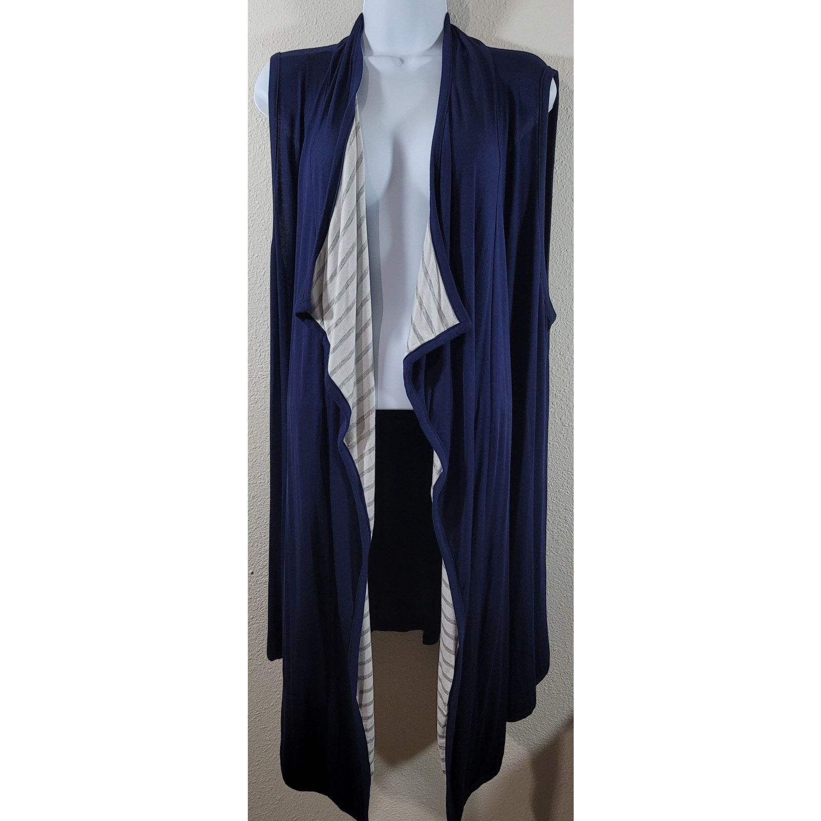 Other Paisley Grace Blue Draped Front Cardigan Duster 3XL Size 3XL / US 20-22 - 1 Thumbnail