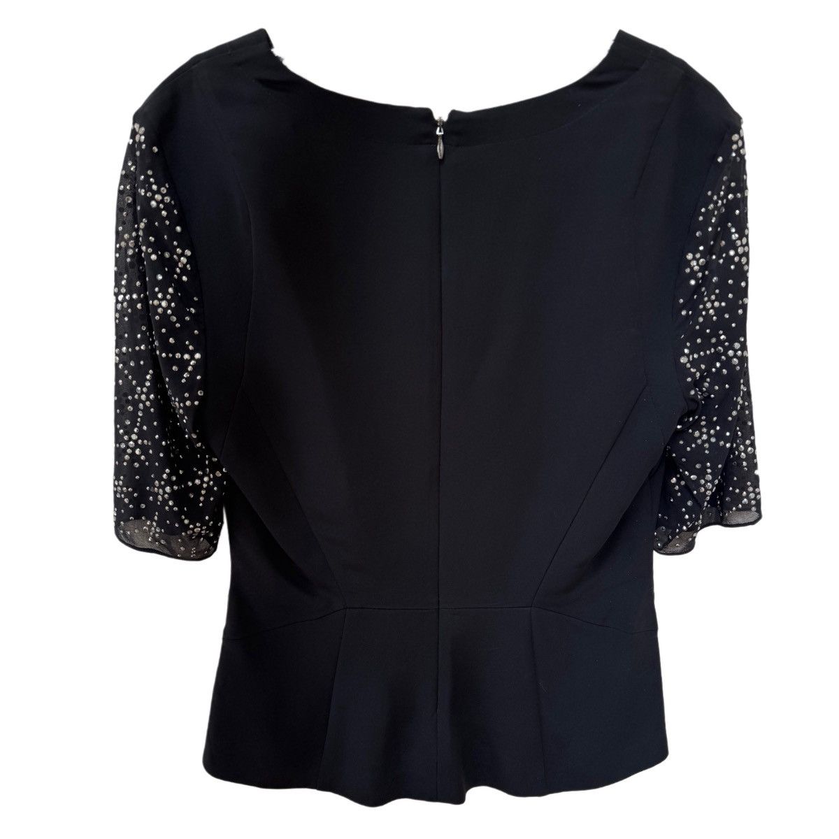Rebecca Taylor Rebecca Taylor women’s geo shimmer silk black blouse embell Size S / US 4 / IT 40 - 2 Thumbnail