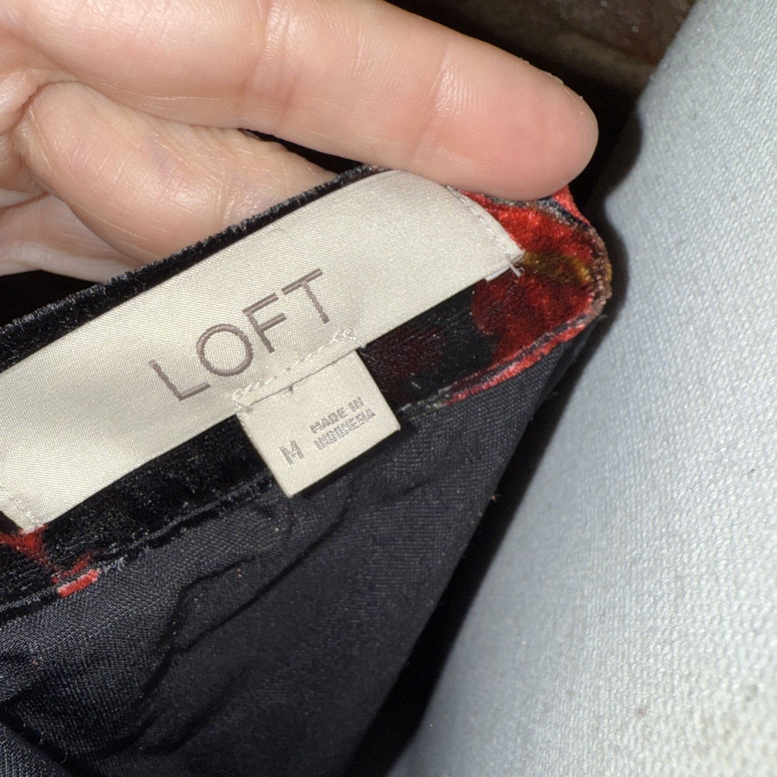 Ann Taylor Ann Taylor LOFT Velvet Burnout Dark Floral Sz M Goth Grunge Size M / US 6-8 / IT 42-44 - 5 Thumbnail