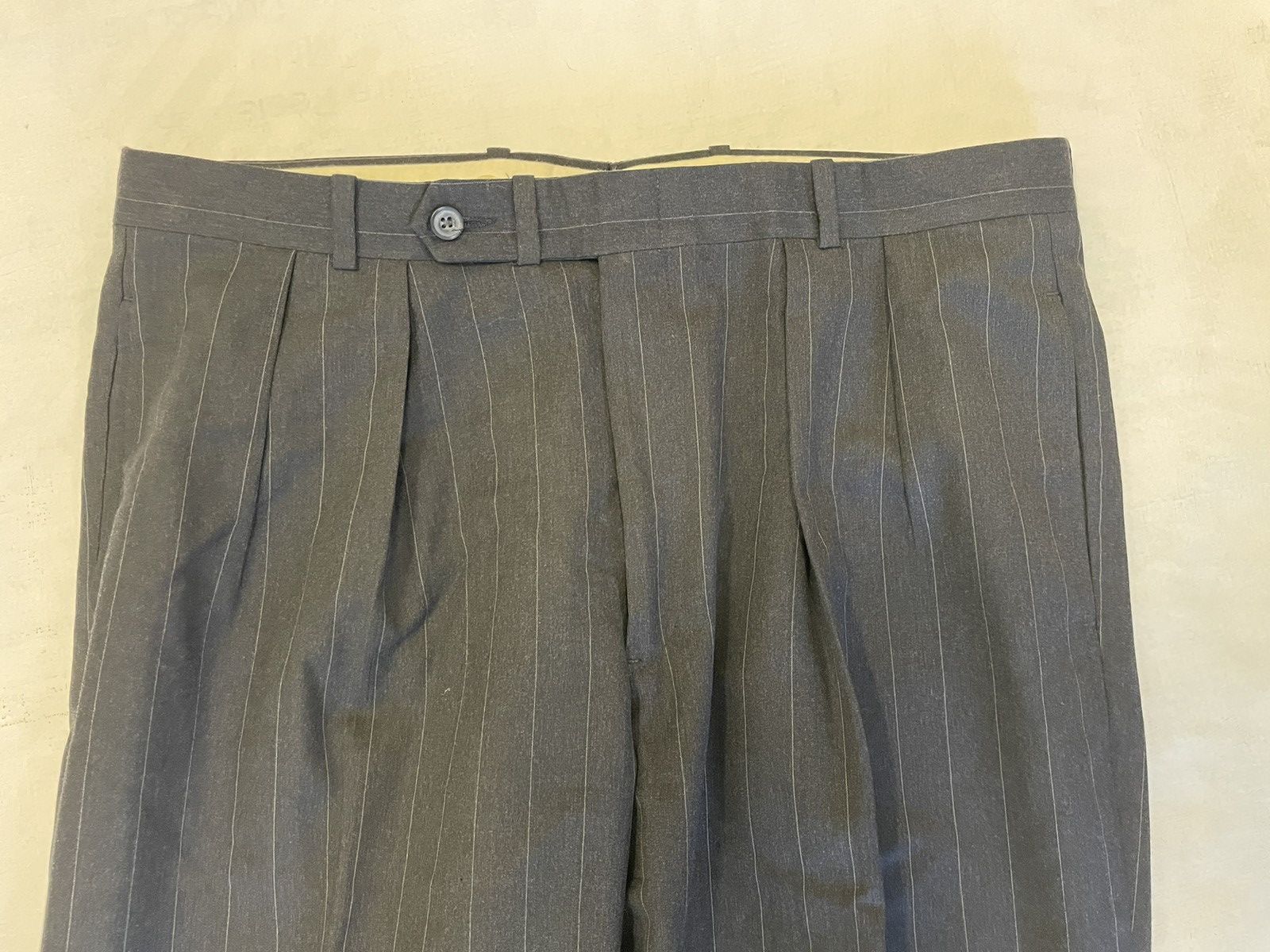 Aquascutum × Vintage Striped 3-Piece Wool Suit Size 44L - 13 Thumbnail