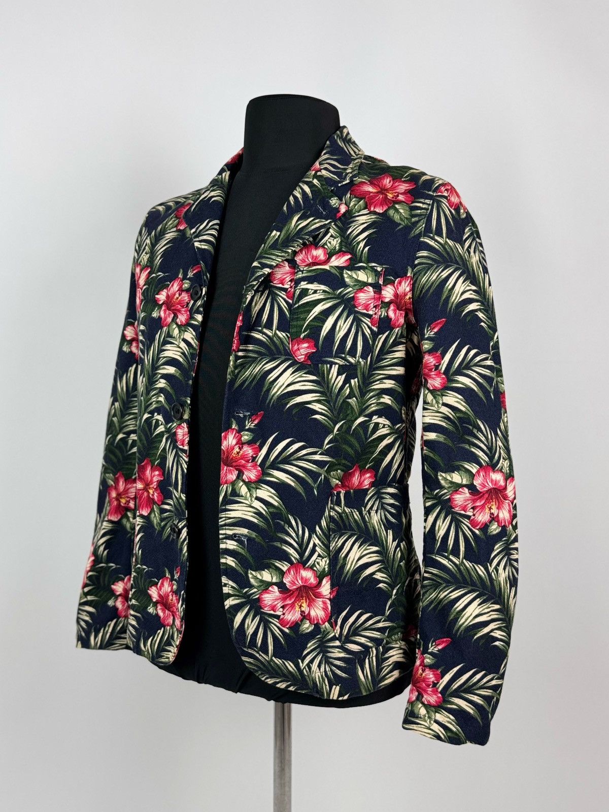 Edwin New! Edwin Simple Post Japanese Denim Floral Blazer Jacket Size US M / EU 48-50 / 2 - 2 Thumbnail