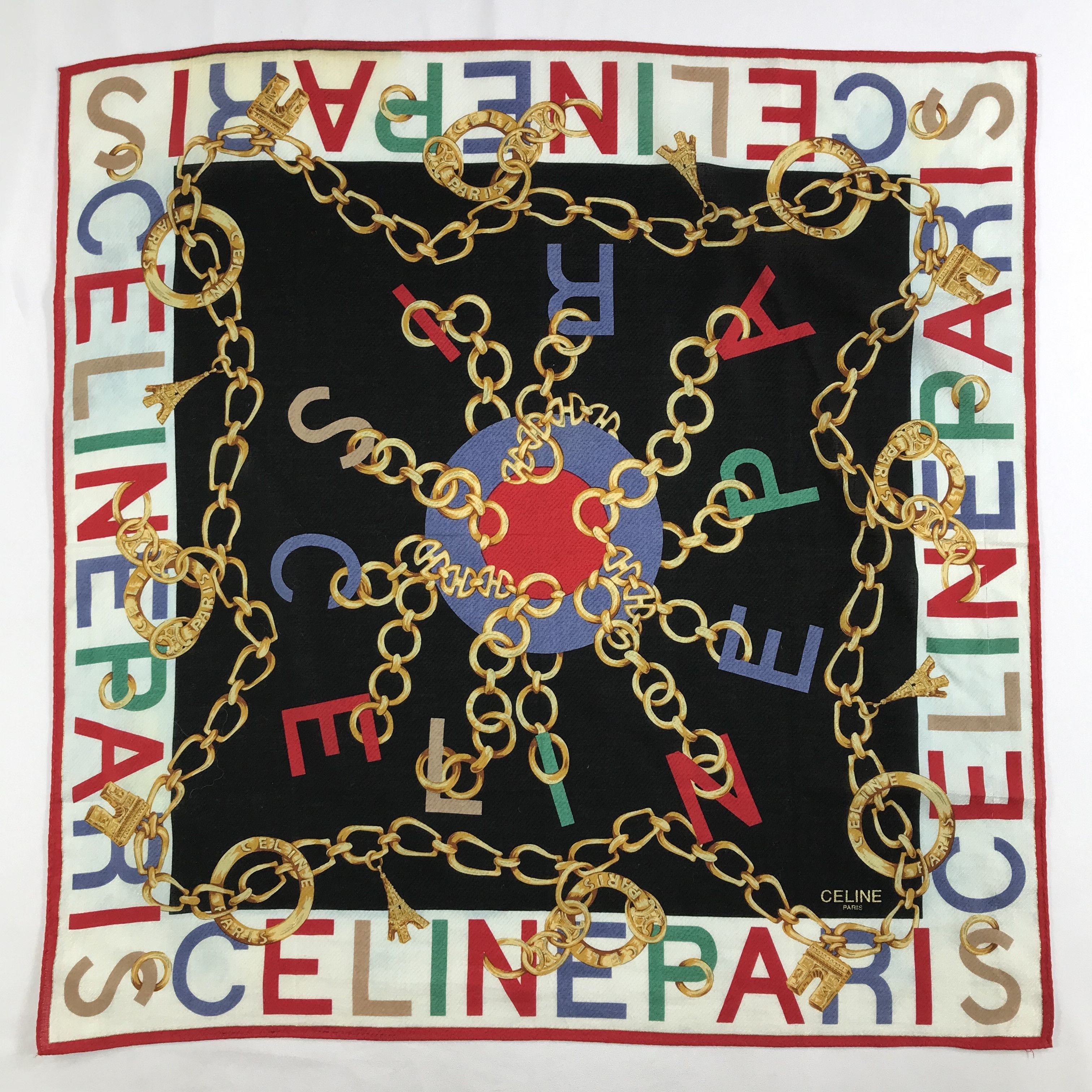 Celine × Vintage Celine Bandana / Handkerchief / Neckerchief - S2645 Size ONE SIZE - 1 Thumbnail