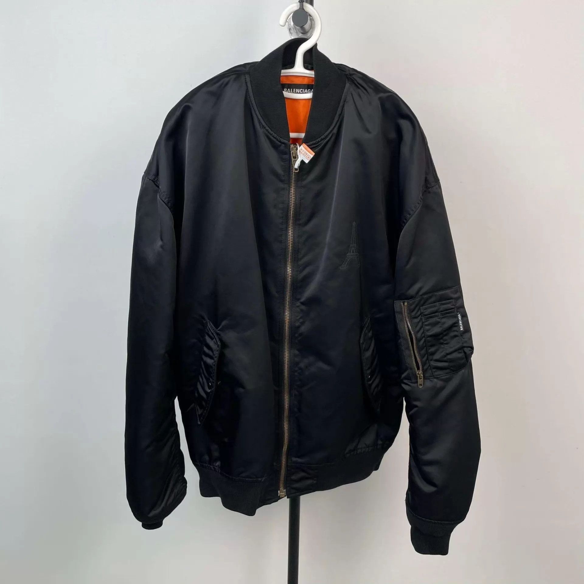 Balenciaga Polyester Men's Black Jacket Size 48