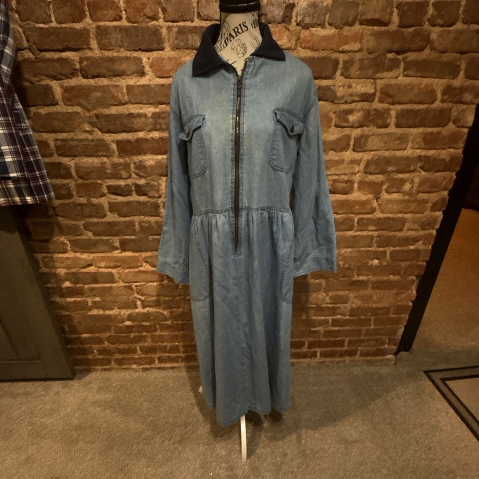 Other Vintage JG Hook Dress Womens Sz 16 Denim Zip Up Long Sleeve Size XXL / US 16-18 / IT 52-54 - 1 Thumbnail