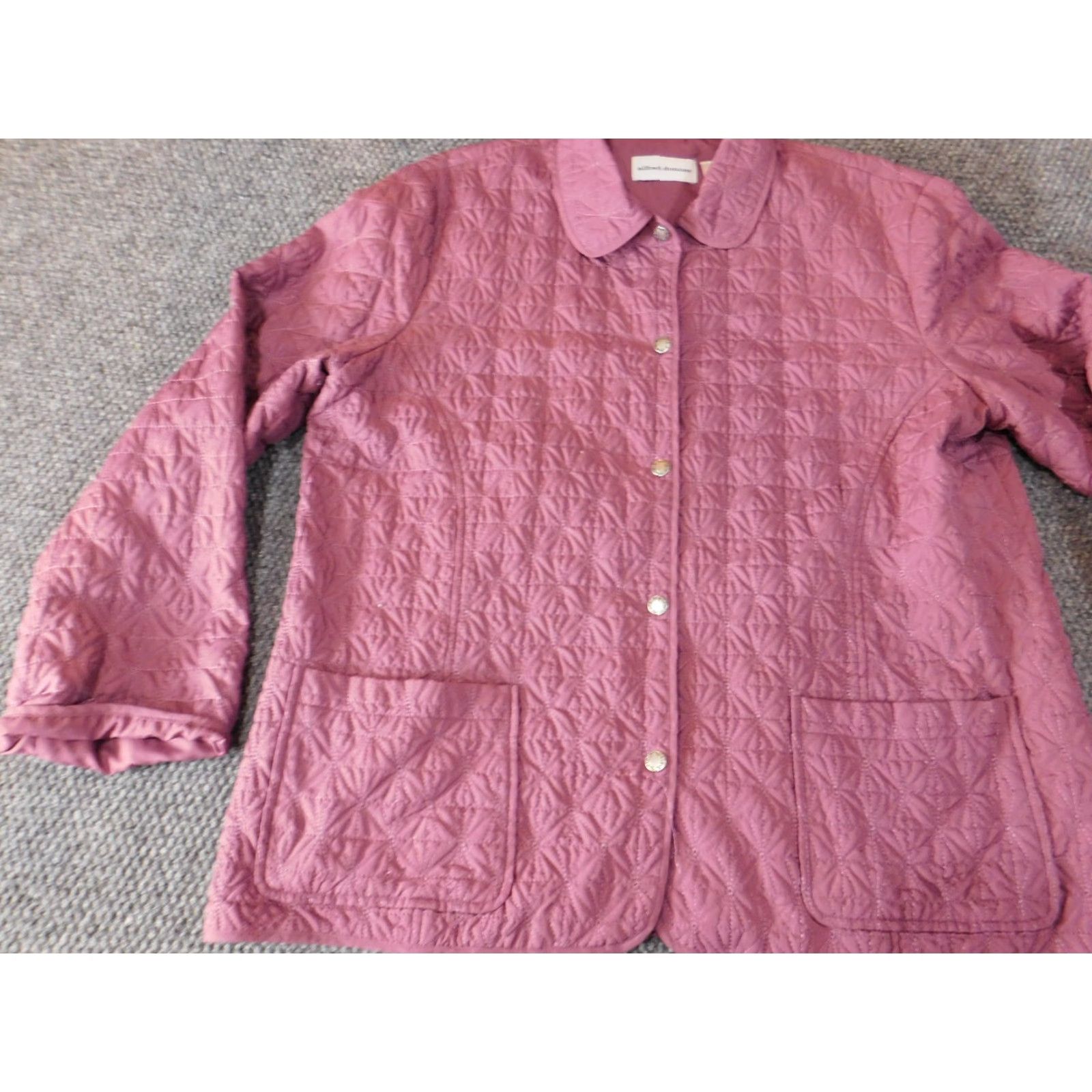 Vintage Alfred Dunner Jacket Purple Womens Trench Coat Snap Classic Size 16 Long Sleeve Polyester Rayon Embroidered Peanuts Casual Spring Fall Womens Size XXL / US 16-18 / IT 52-54 - 3 Thumbnail