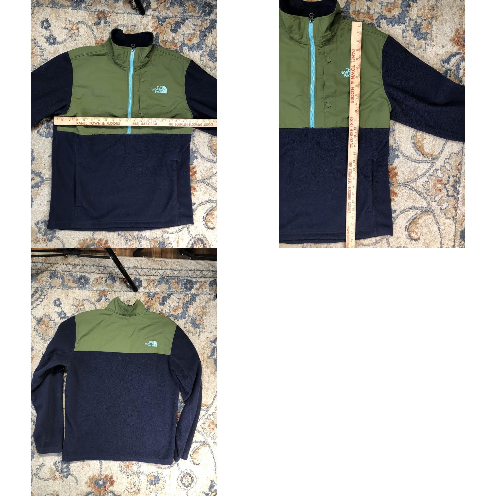 The North Face The North Face Fleece Jacket Mens M Colorblock 1/2 Zip Hiking Blue Green Size US M / EU 48-50 / 2 - 8 Thumbnail