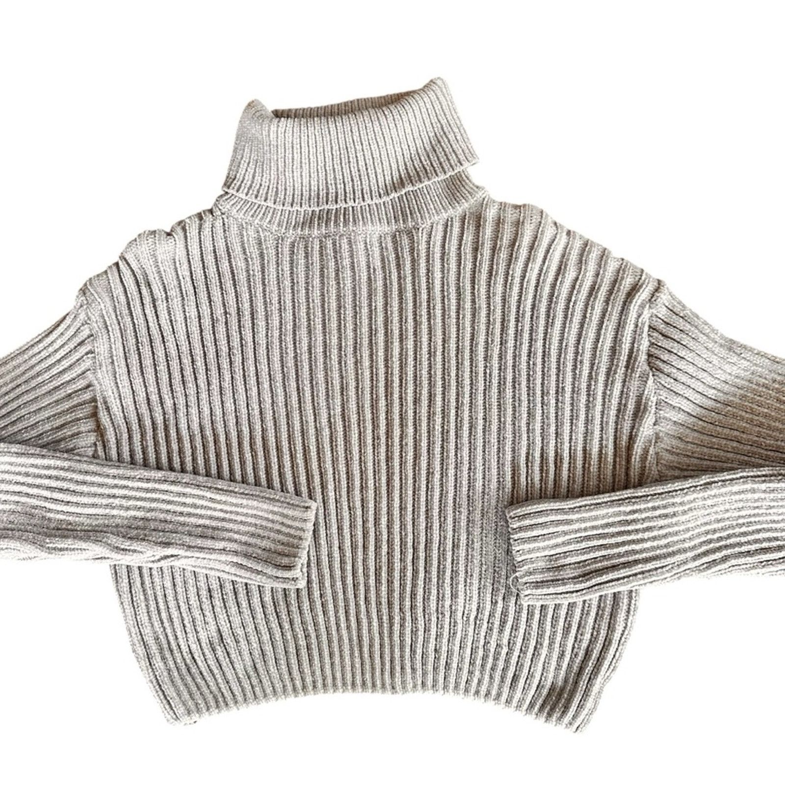 superdown Superdown “Tammy” Ribbed Turtleneck Sweater – Gray – Size Sm Size S / US 4 / IT 40 - 6 Thumbnail