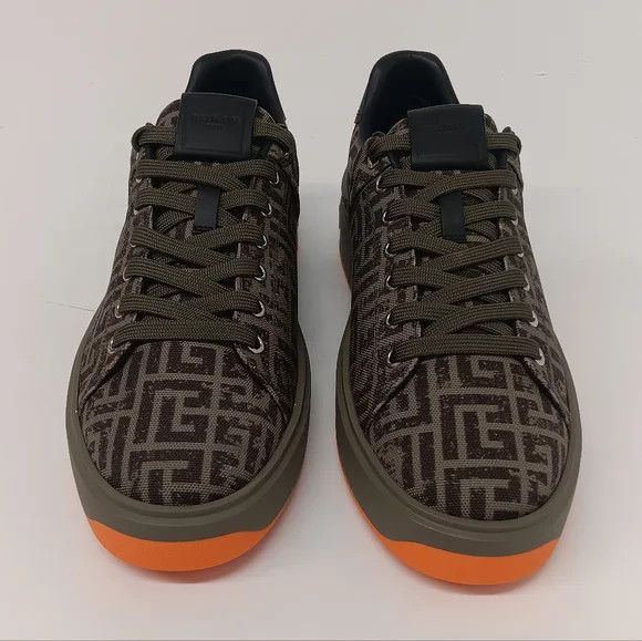 Balmain Balmain Monogram B-Court Low Top Sneakers - EU44/US11 Size US 11 / EU 44 - 3 Thumbnail