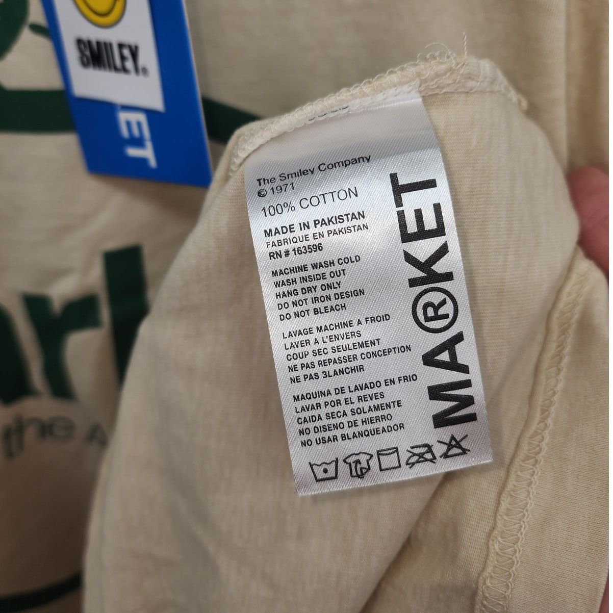 Market Market Beige Printed Short Sleeve T-Shirt Men's Size XXL Size US XXL / EU 58 / 5 - 6 Thumbnail