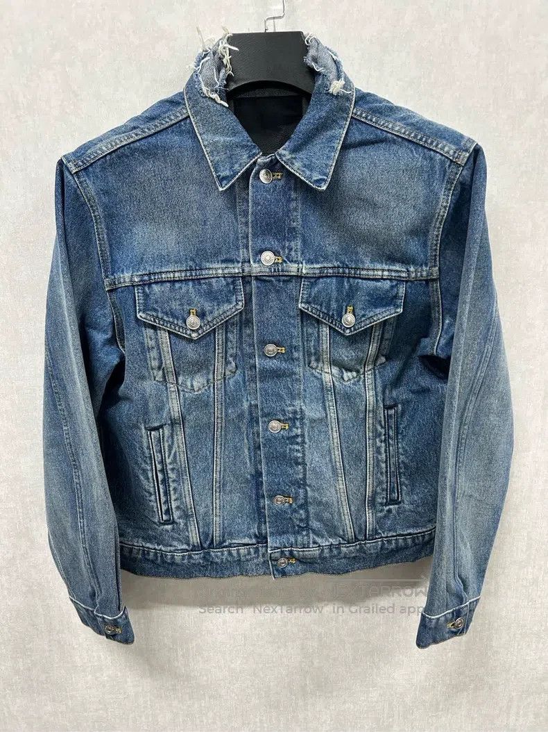 Balenciaga Balenciaga Coke Denim Jacket Distressed Style Size US M / EU 48-50 / 2 - 1 Thumbnail