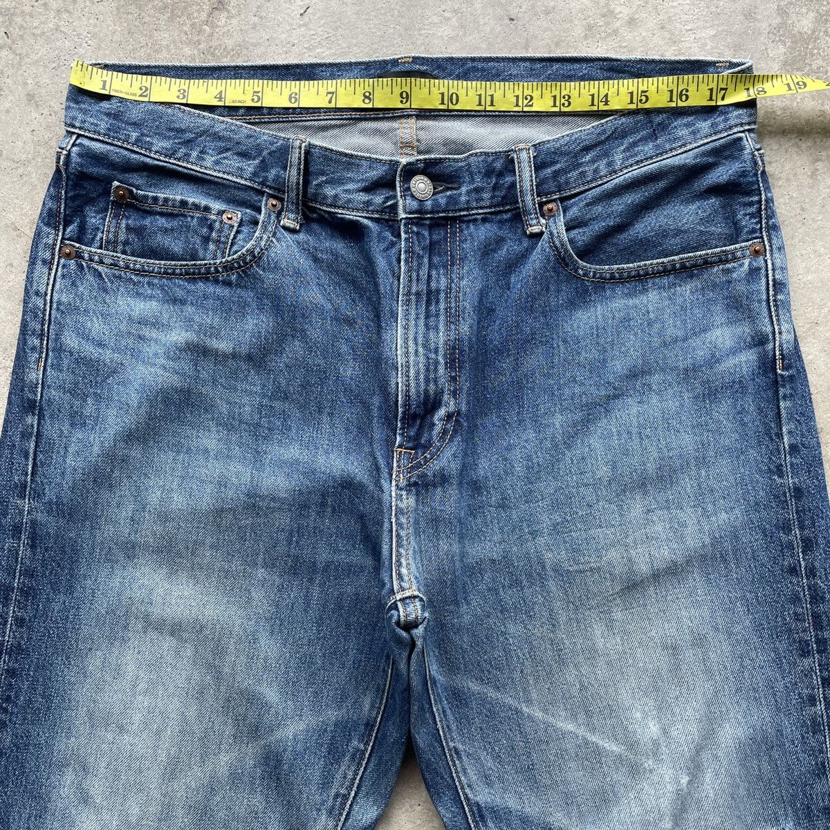 Japanese Brand × Jean Vintage Japanese Distressed Jeans Denim Faded Pants W36 Size US 36 / EU 52 - 5 Thumbnail