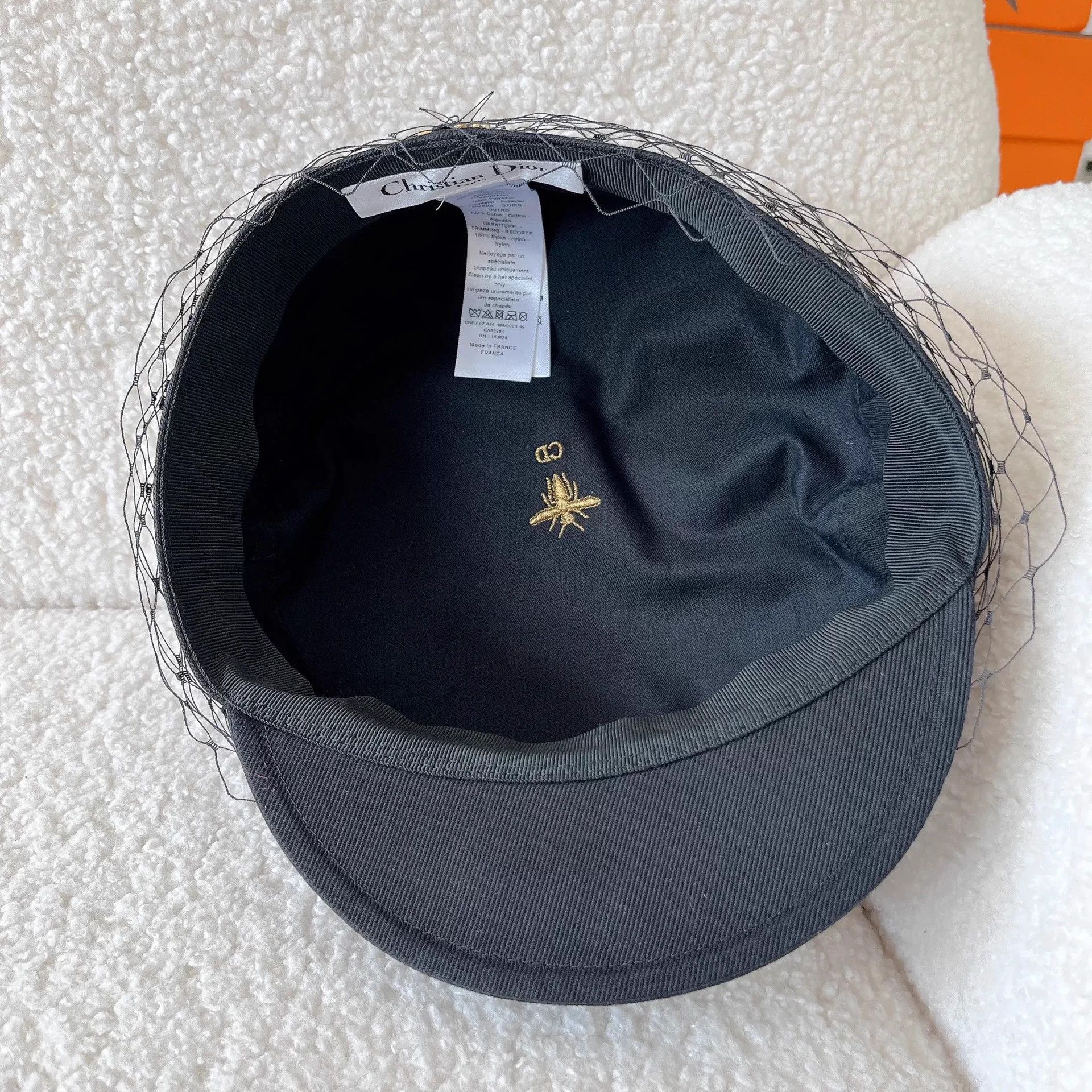 Dior Dior Black Tulle Beret 58cm Size ONE SIZE - 5 Thumbnail