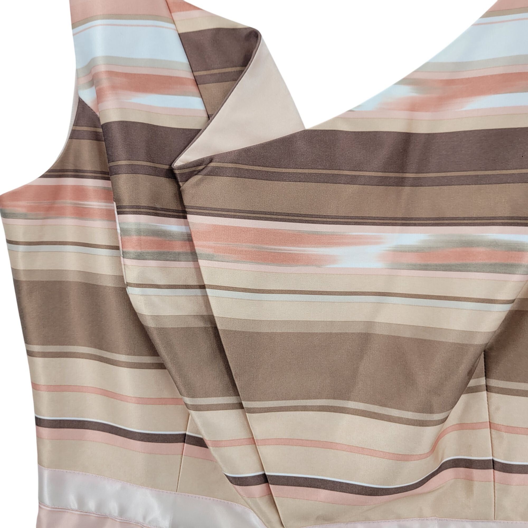 Other Womens Satin Nasopalatine Pastel Striped Sleeveless Sheath D Size M / US 6-8 / IT 42-44 - 5 Thumbnail