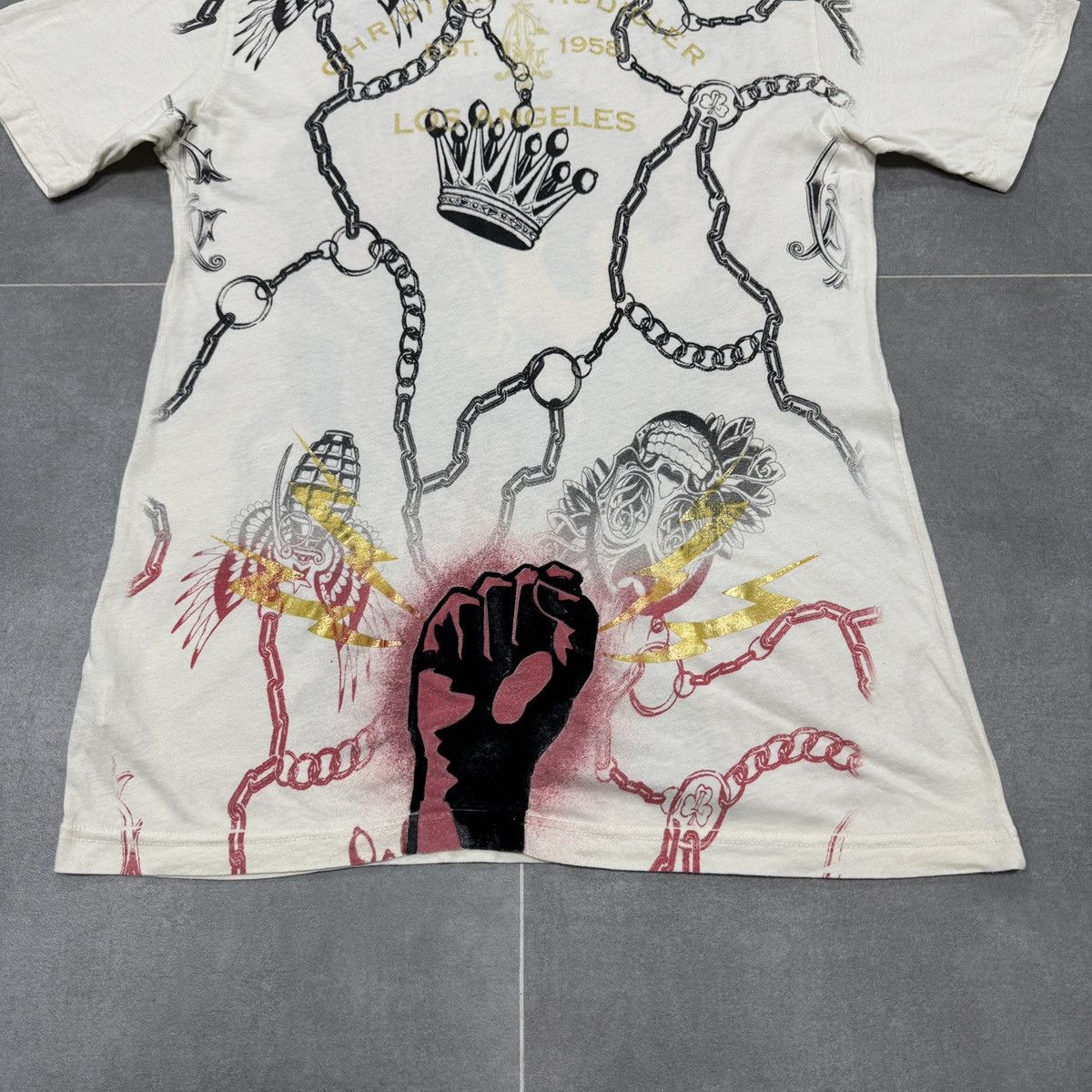 Christian Audigier × Ed Hardy Christian Audigier Los Angeles Tattoo Y2K Hip Hop T-Shirt Size US S / EU 44-46 / 1 - 16 Thumbnail