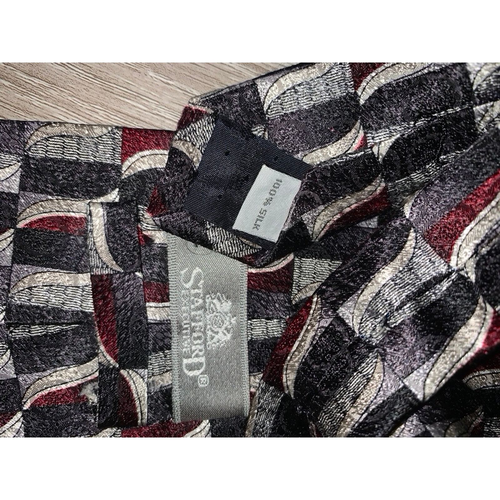 Stafford Stafford Set of 4 Men's Designer Ties Geometric Pattern Size ONE SIZE - 6 Thumbnail