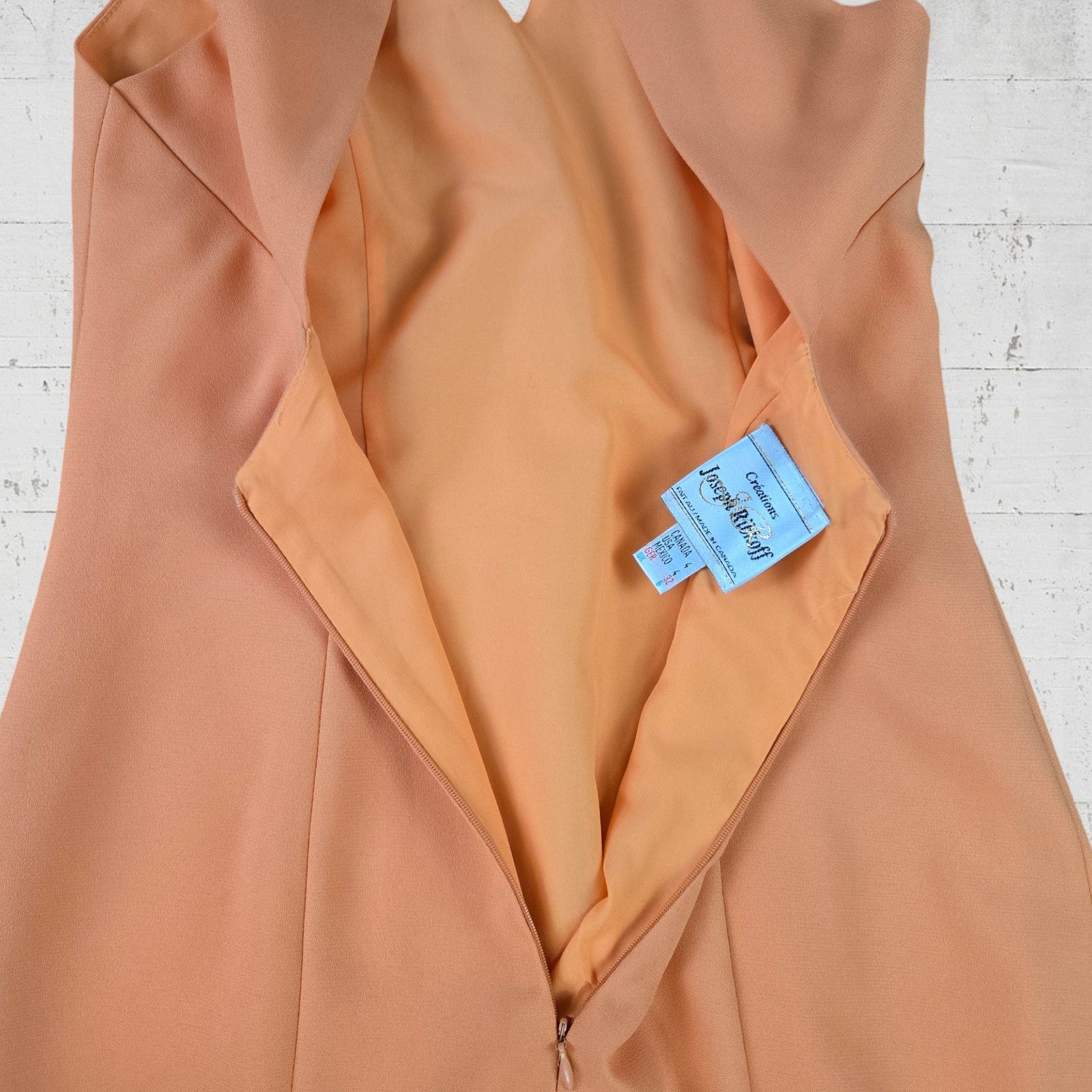Joseph Ribkoff Vintage Orange Mod Mini Dress Size 4 Size S / US 4 / IT 40 - 7 Thumbnail