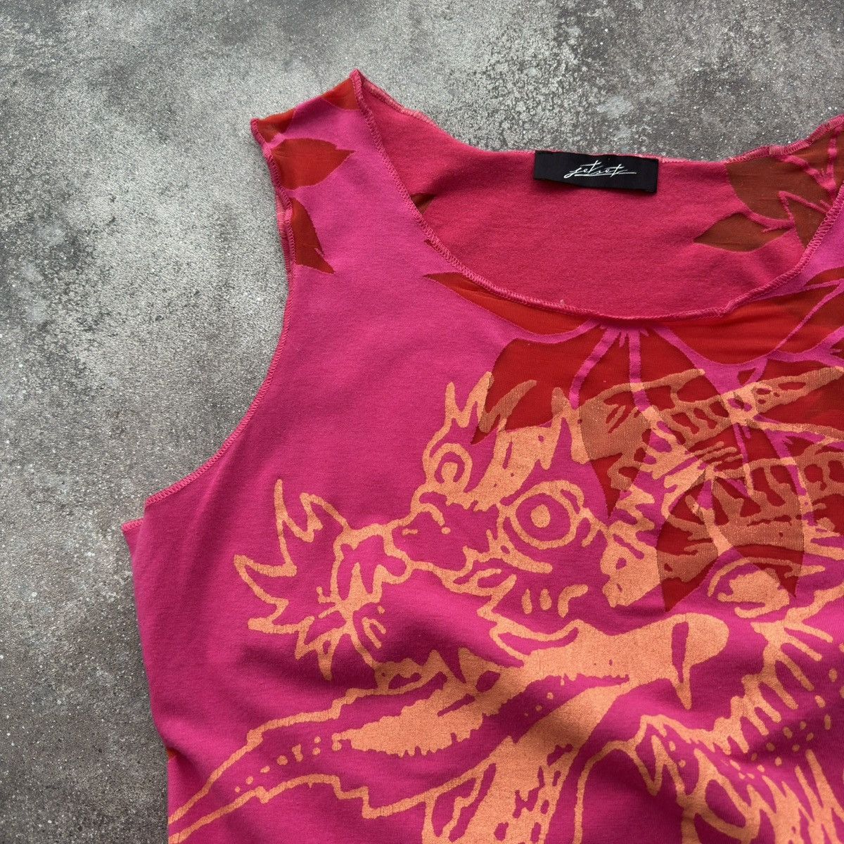 JET SET × Vintage Jetset Vintage Pink Tank Top Size XL / US 12-14 / IT 48-50 - 2 Thumbnail
