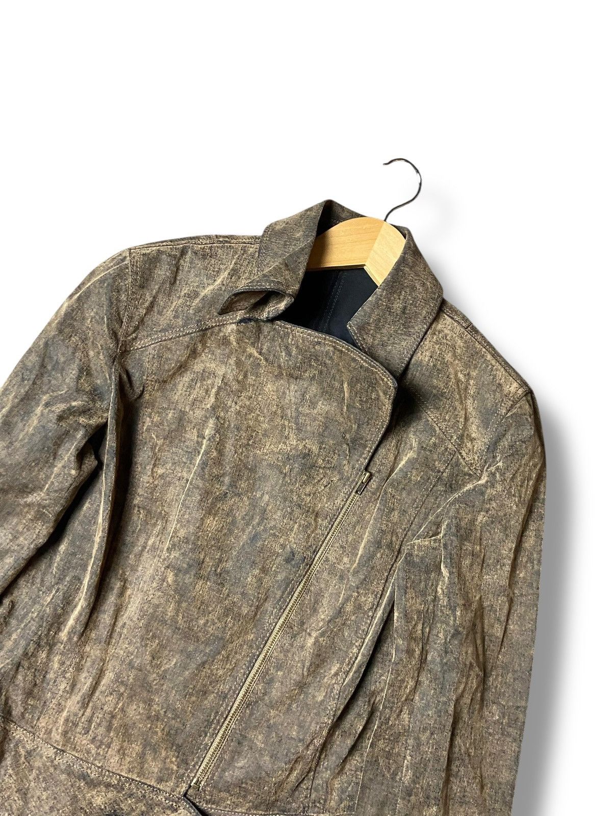 Japanese Brand Atelier Sab Crop Riders Jacket (147) Size US XXS / EU 40 - 5 Thumbnail
