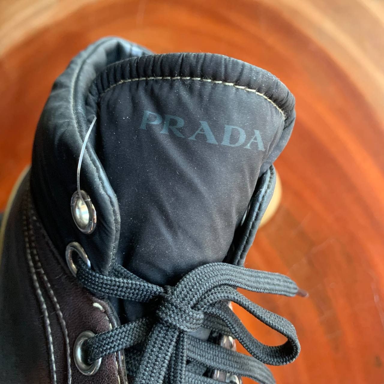 Prada Prada High Cut Chocolate Sneakers Size US 8 / EU 41 - 4 Thumbnail