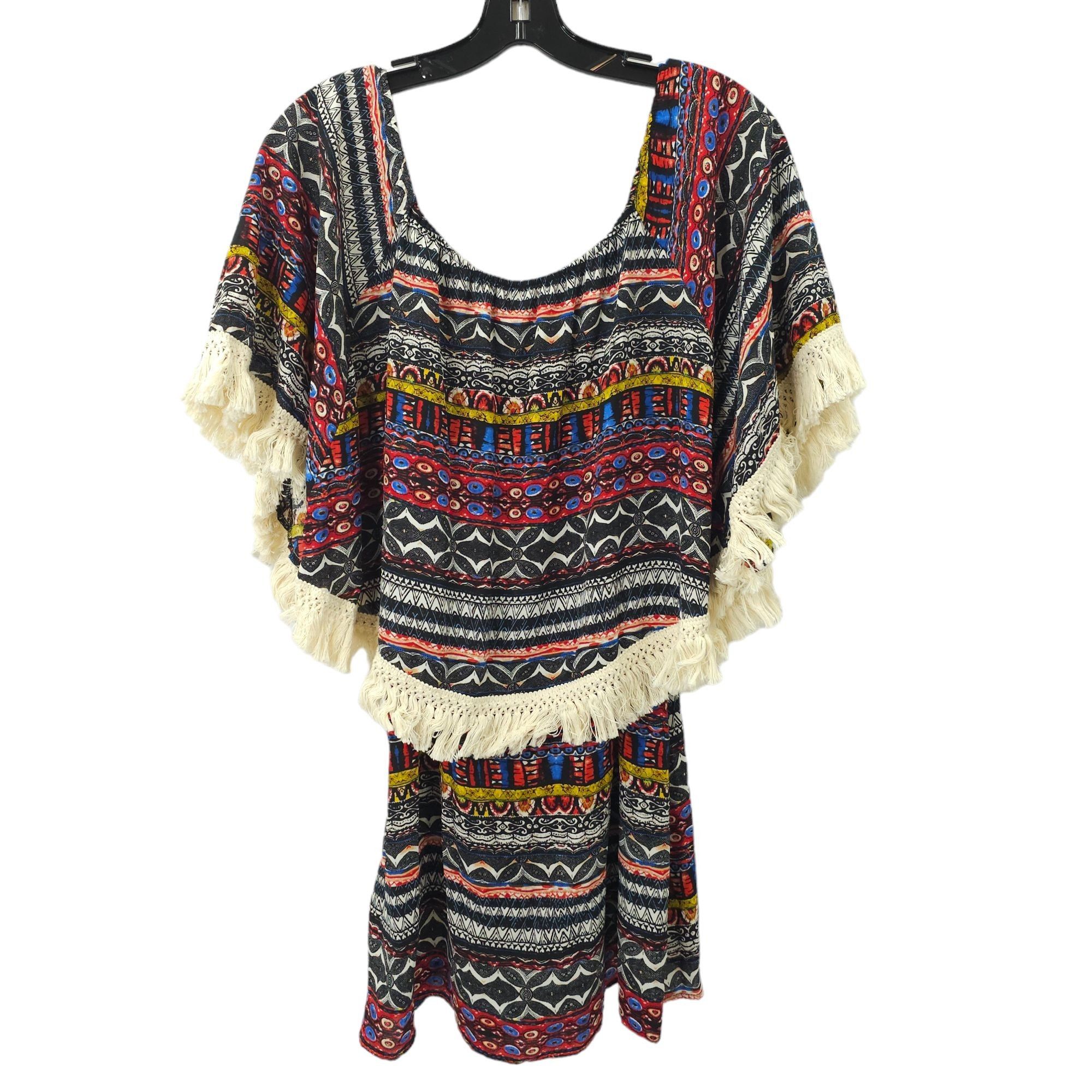 Other Yahada Tribal Geometric Boho Mini Dress Womens S Fringe Size S / US 4 / IT 40 - 2 Thumbnail