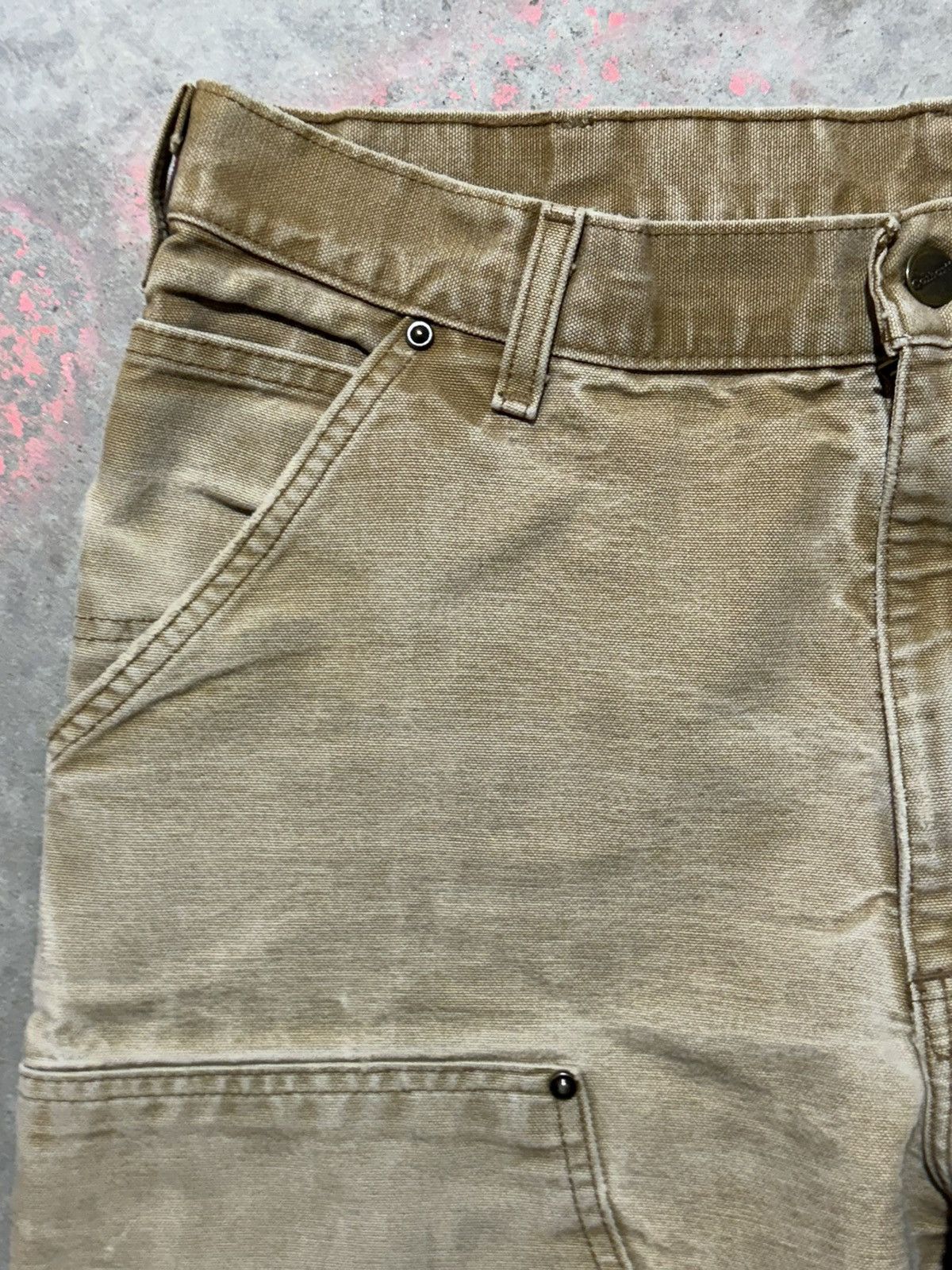 Carhartt × Vintage Carhartt Double Knee Carpenter Jeans 35X32 Size US 35 - 2 Thumbnail