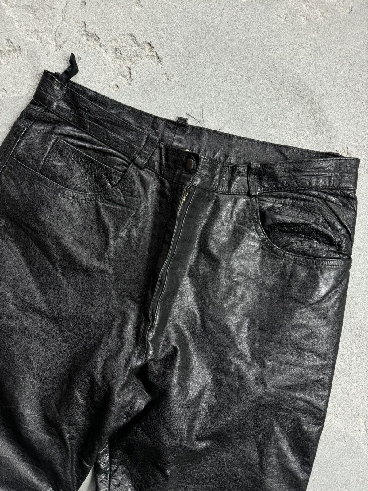 Genuine Leather × Leather × Vintage Genuine Leather pants casual vintage Size US 32 / EU 48 - 5 Thumbnail