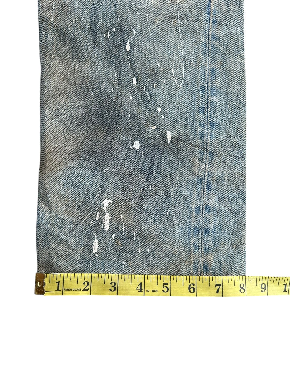 Levi's 80's THRASHED Levi's 6 Selvedge Reconstructed Repair Denim Size US 31 - 24 Thumbnail