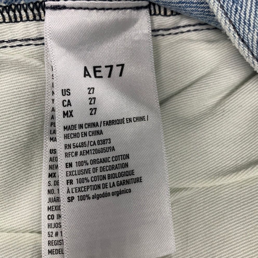 American Eagle Outfitters New American Eagle AE77 Womens 27 Cotton Blue Mom Jeans Size 30" / US 8 / IT 44 - 7 Thumbnail