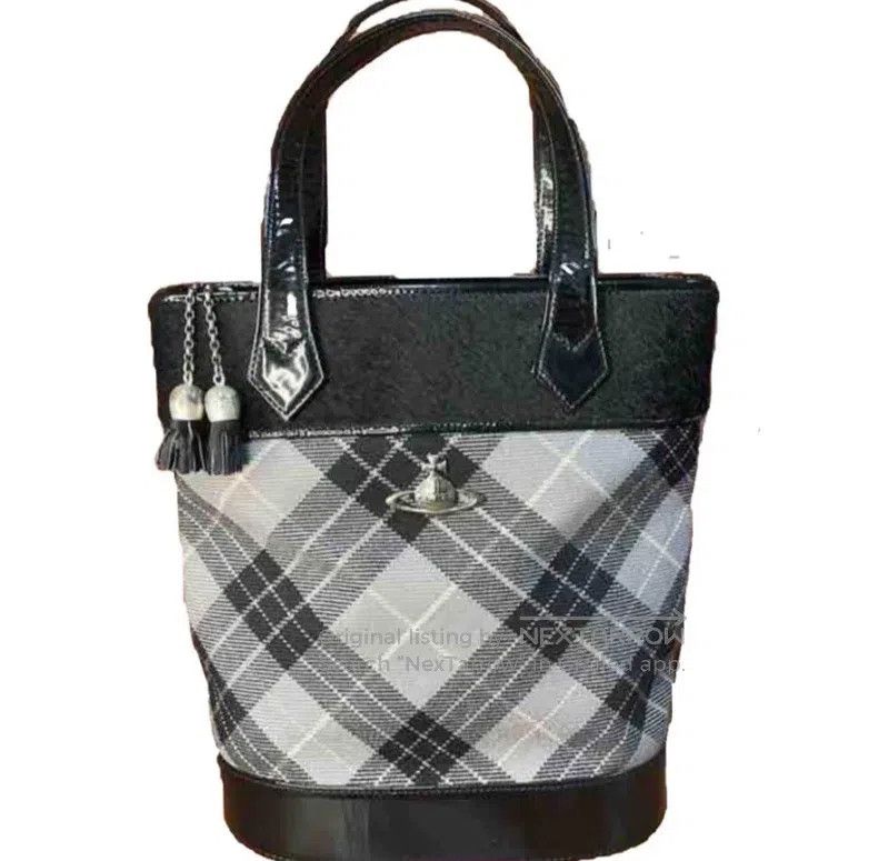 Vivienne Westwood Vivienne Westwood size os Horsehair Khaki Plaid Cylinder Ba Size ONE SIZE - 9 Thumbnail