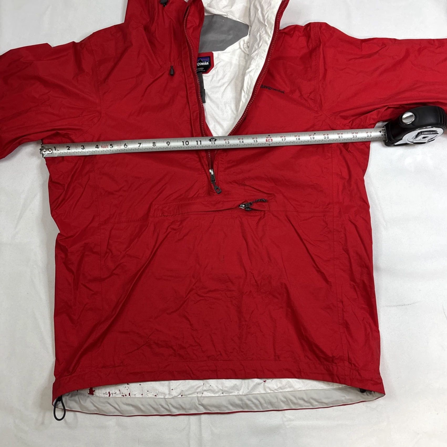Patagonia H2No Jacket Mens M Red Full Zip Hooded Windbreaker Rain