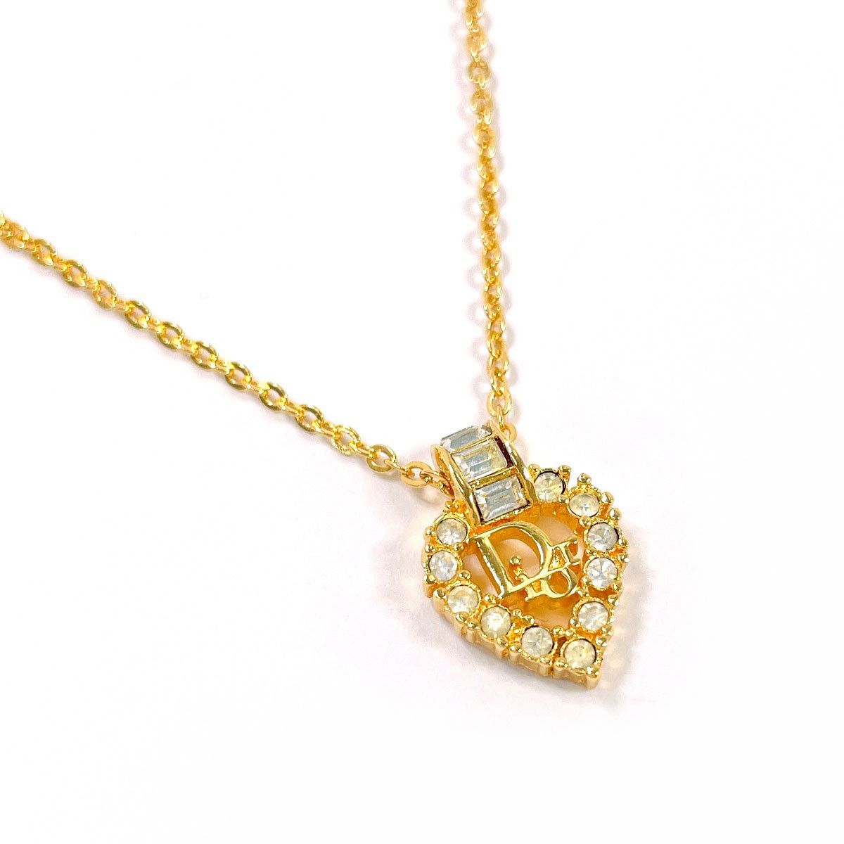 Dior Dior Christian Dior Heart Logo Necklace Metal Necklace DUTY FREE for USA Size ONE SIZE - 1 Thumbnail