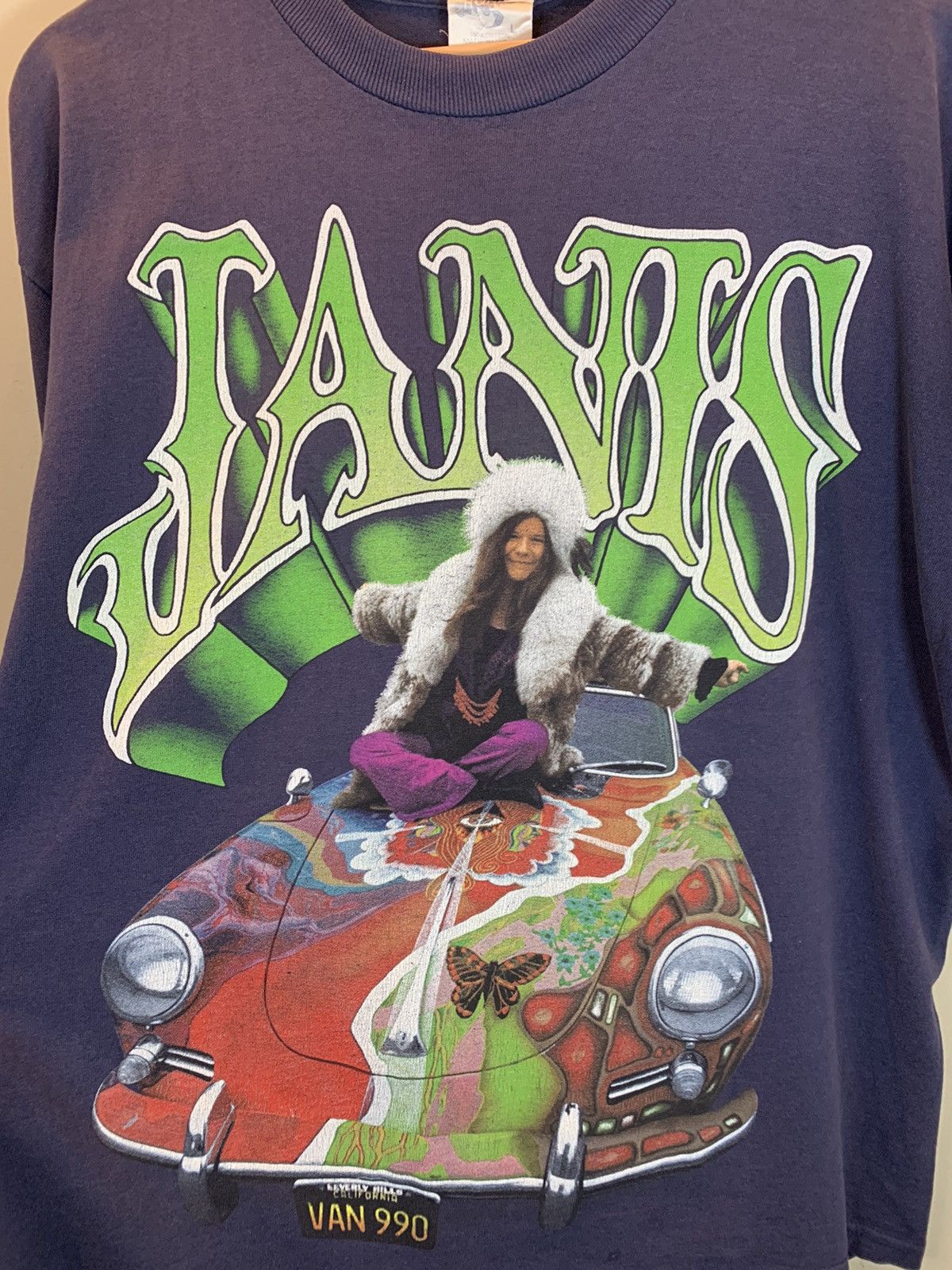 Band Tees × Vintage RARE Vintage 90’s Janis Joplin Porsche Psychedelic Art Shirt Size US L / EU 52-54 / 3 - 2 Thumbnail