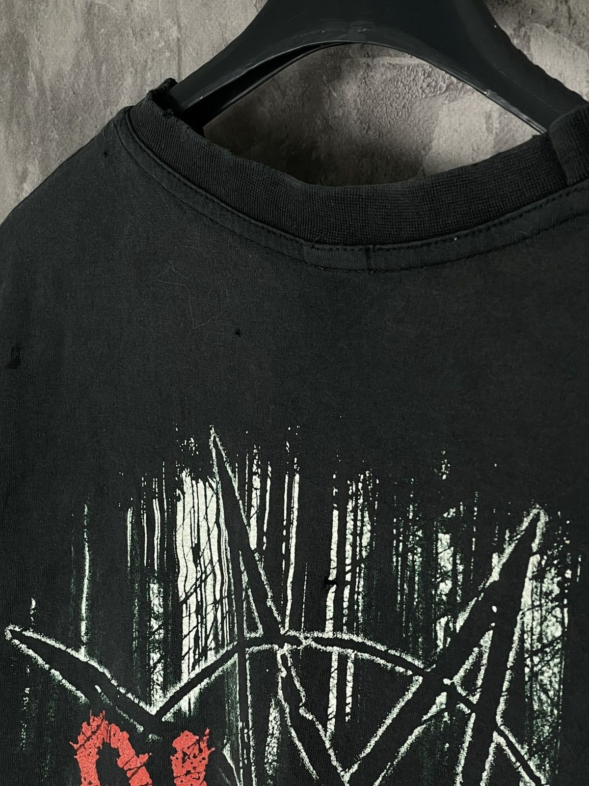 Band Tees × Vintage Vintage Y2K Slipknot Distressed Band Y2K T-Shirt Size US S / EU 44-46 / 1 - 8 Thumbnail