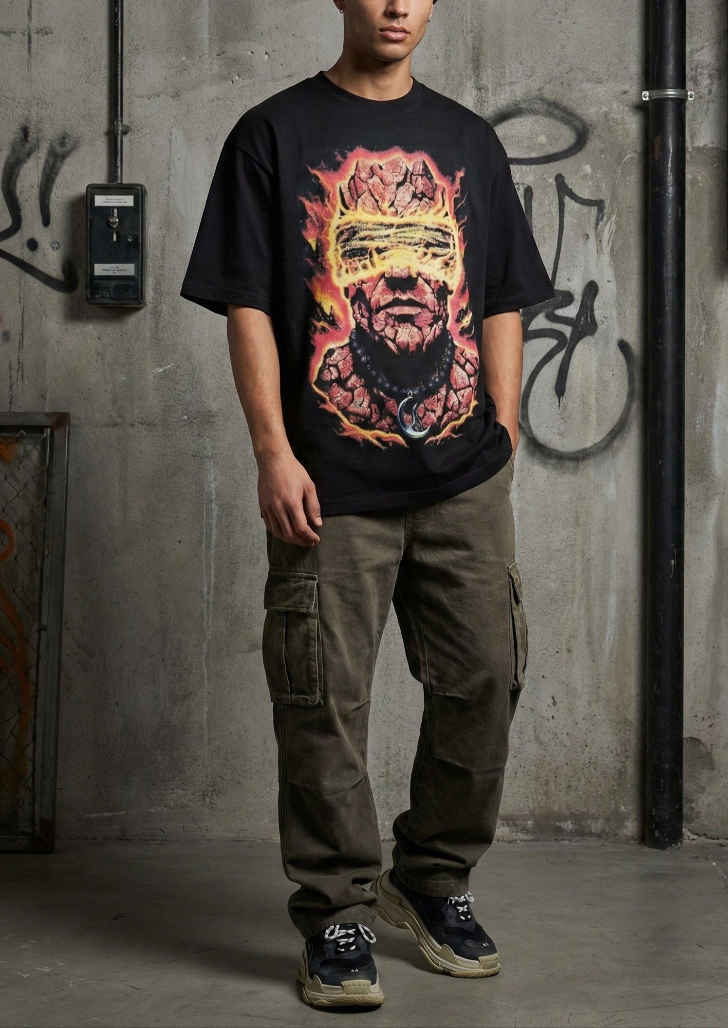 Other Blindness Red Giant Oversized Full Print Drop Shoulder Tee Size US M / EU 48-50 / 2 - 1 Thumbnail