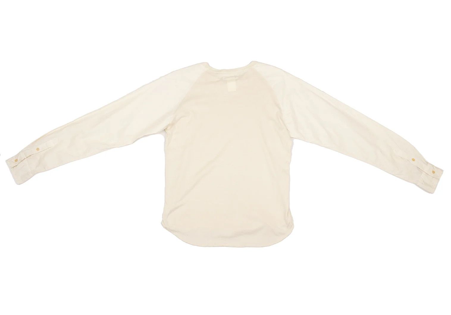Yohji Yamamoto Yohji Yamamoto Cotton Sleeve Shirt Beige Size US L / EU 52-54 / 3 - 9 Thumbnail