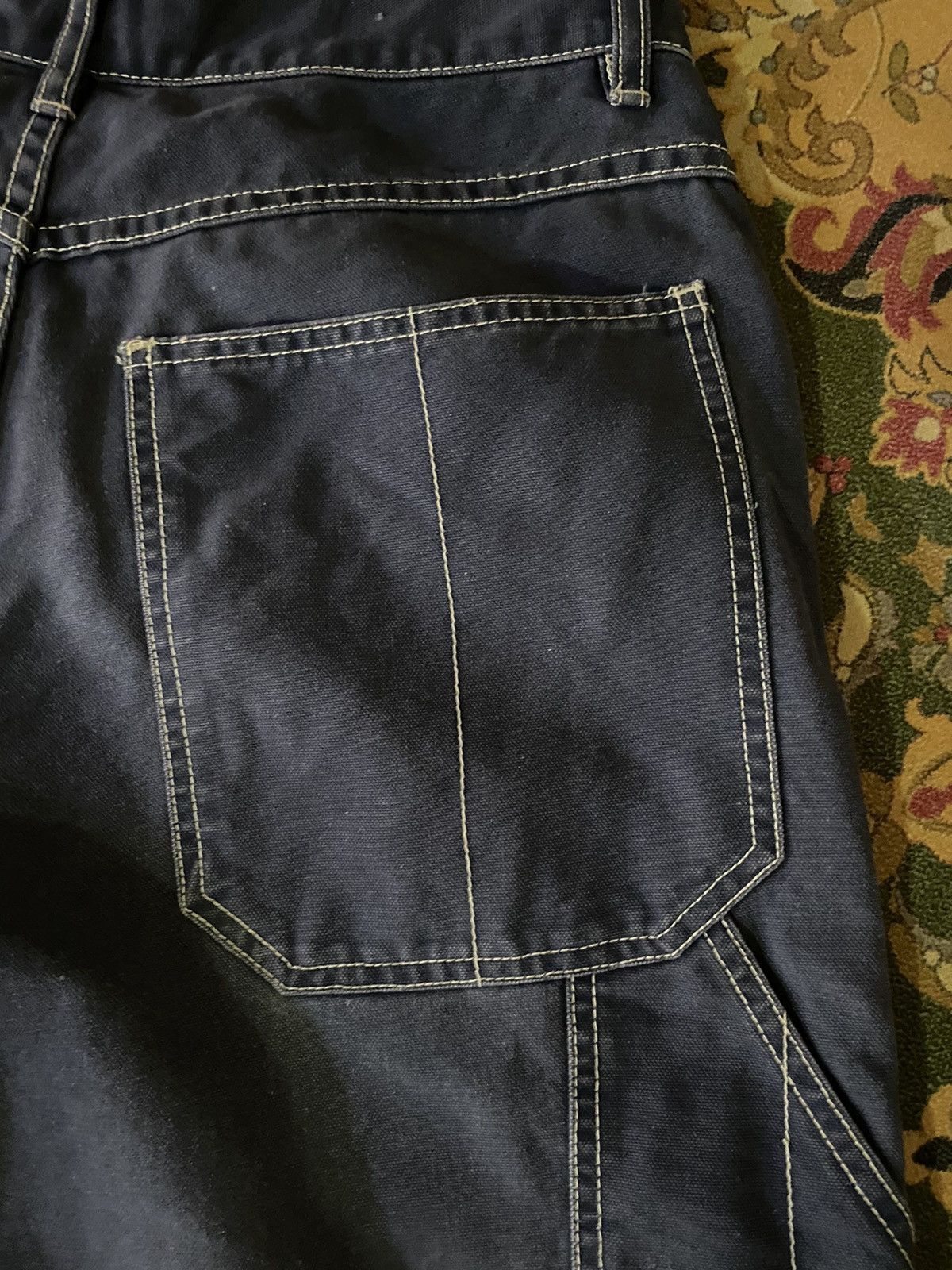 Old Navy × Vintage Vintage Old Navy Carpenter Baggy Blue Denim Size US 31 - 4 Thumbnail