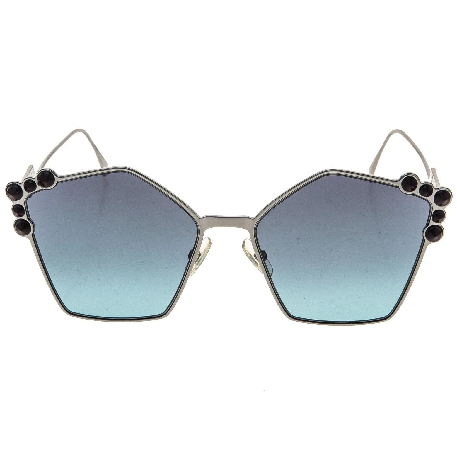 Fendi FENDI FF0261S CAN EYE 0261 Stud Geometric Metal Sunglasses Size ONE SIZE - 6 Thumbnail