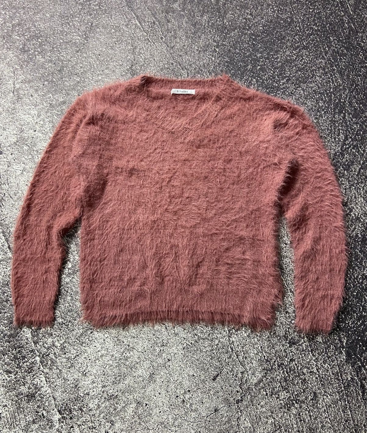 Aran Isles Knitwear × Homespun Knitwear × Japanese Brand Khalita mohair fur shaggy knitwear Size L / US 10 / IT 46 - 1 Thumbnail